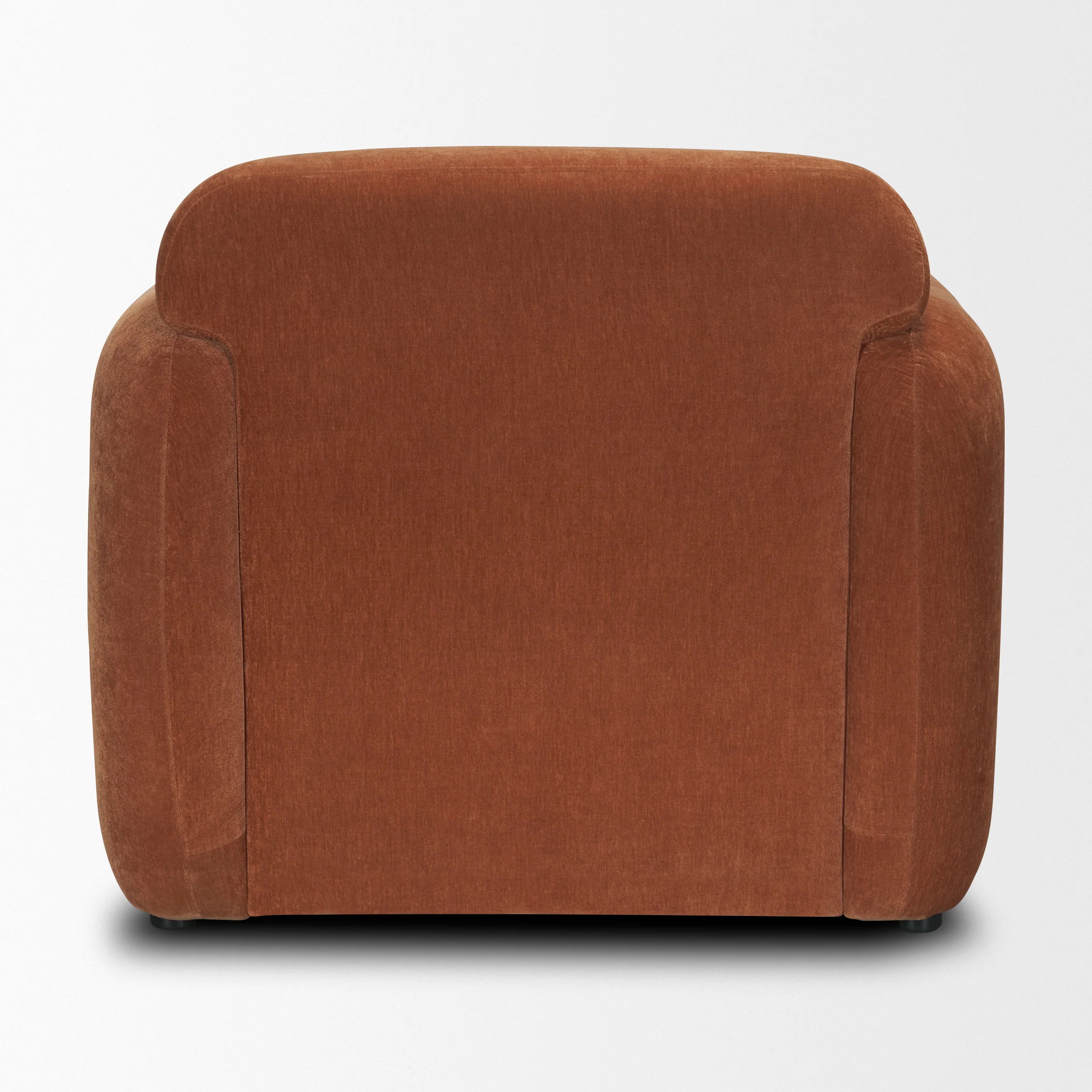 Saga Stonewashed Rust Chenille Fabric Upholstered Chair - Image 5