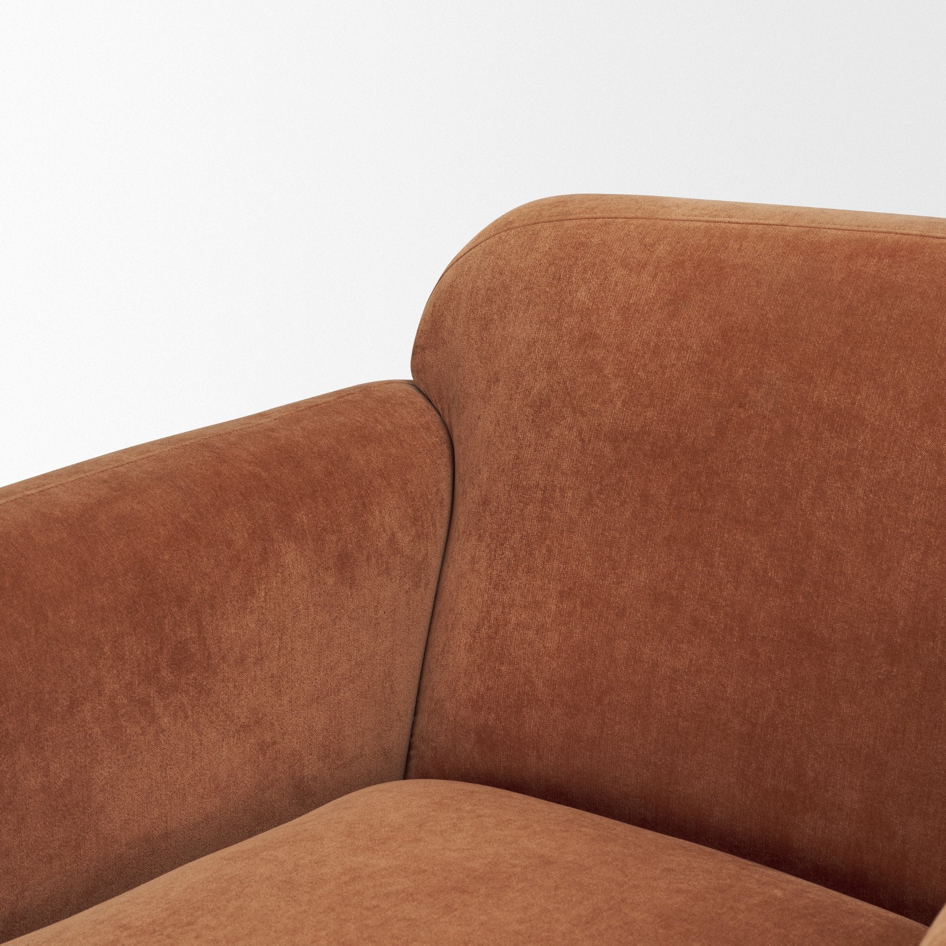 Saga Stonewashed Rust Chenille Fabric Upholstered Chair - Image 7