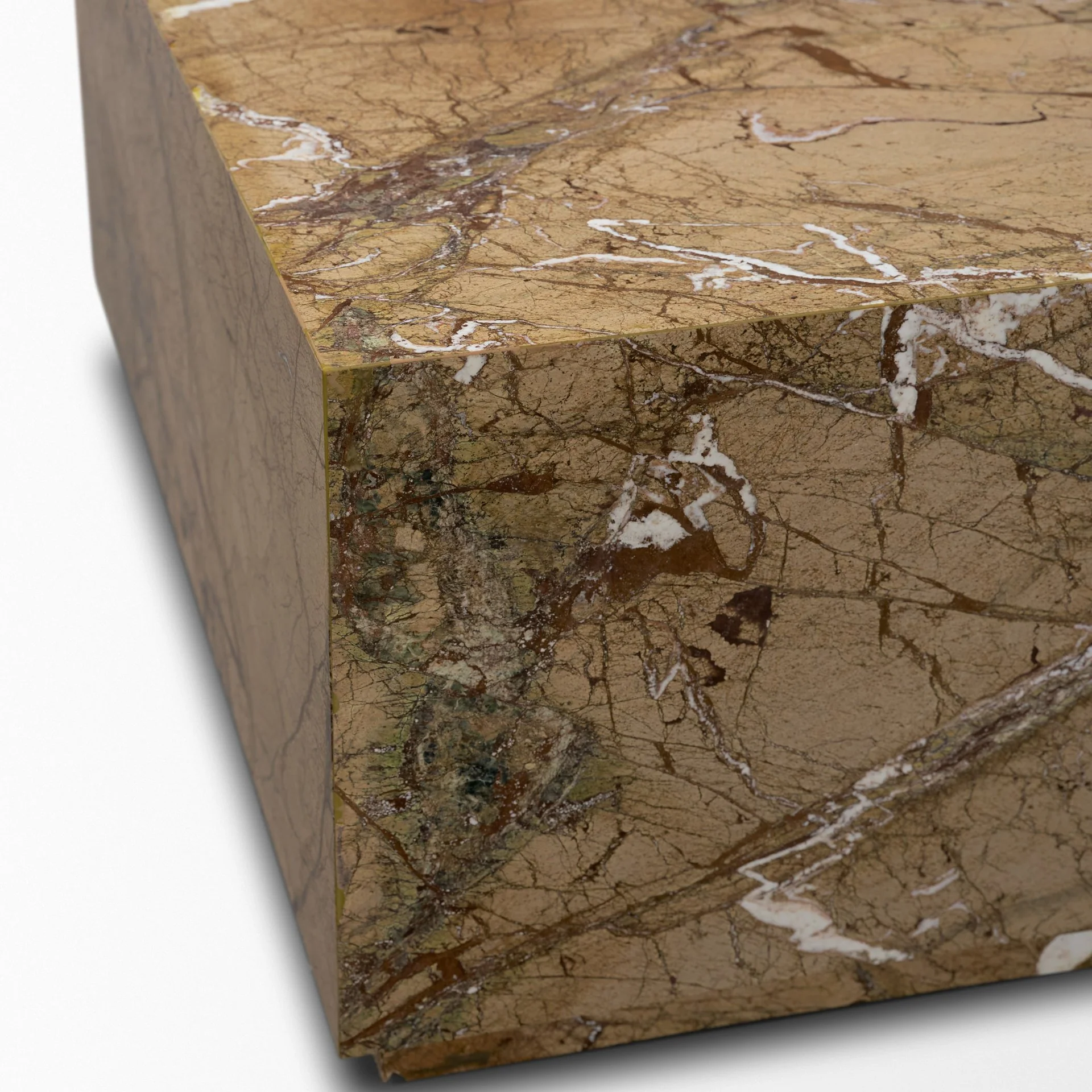 Matteo Solid Rainforest Rust Marble Rectangular Coffee Table - Image 7