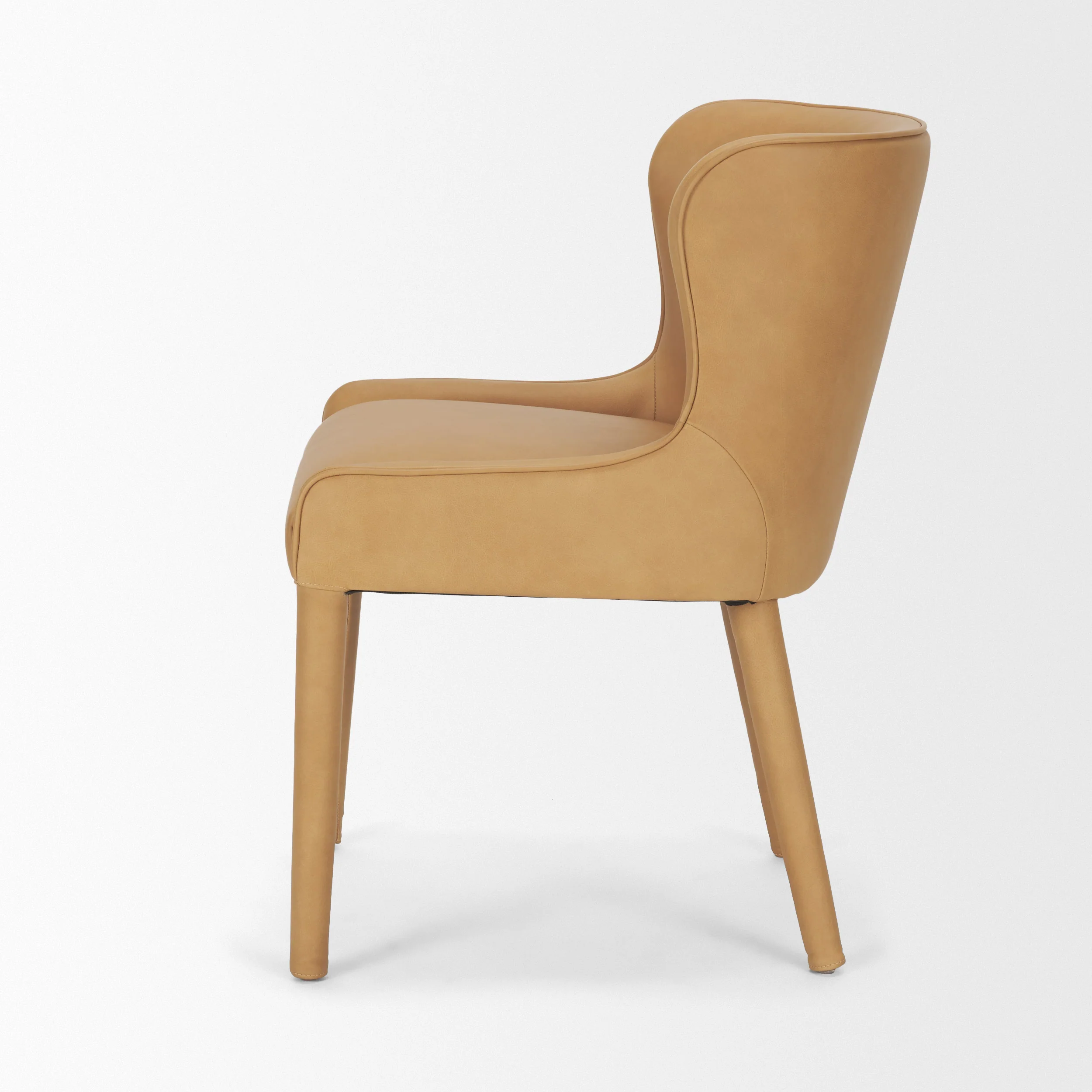 Nolan Slope Tan Leather Dining Chair - Image 4