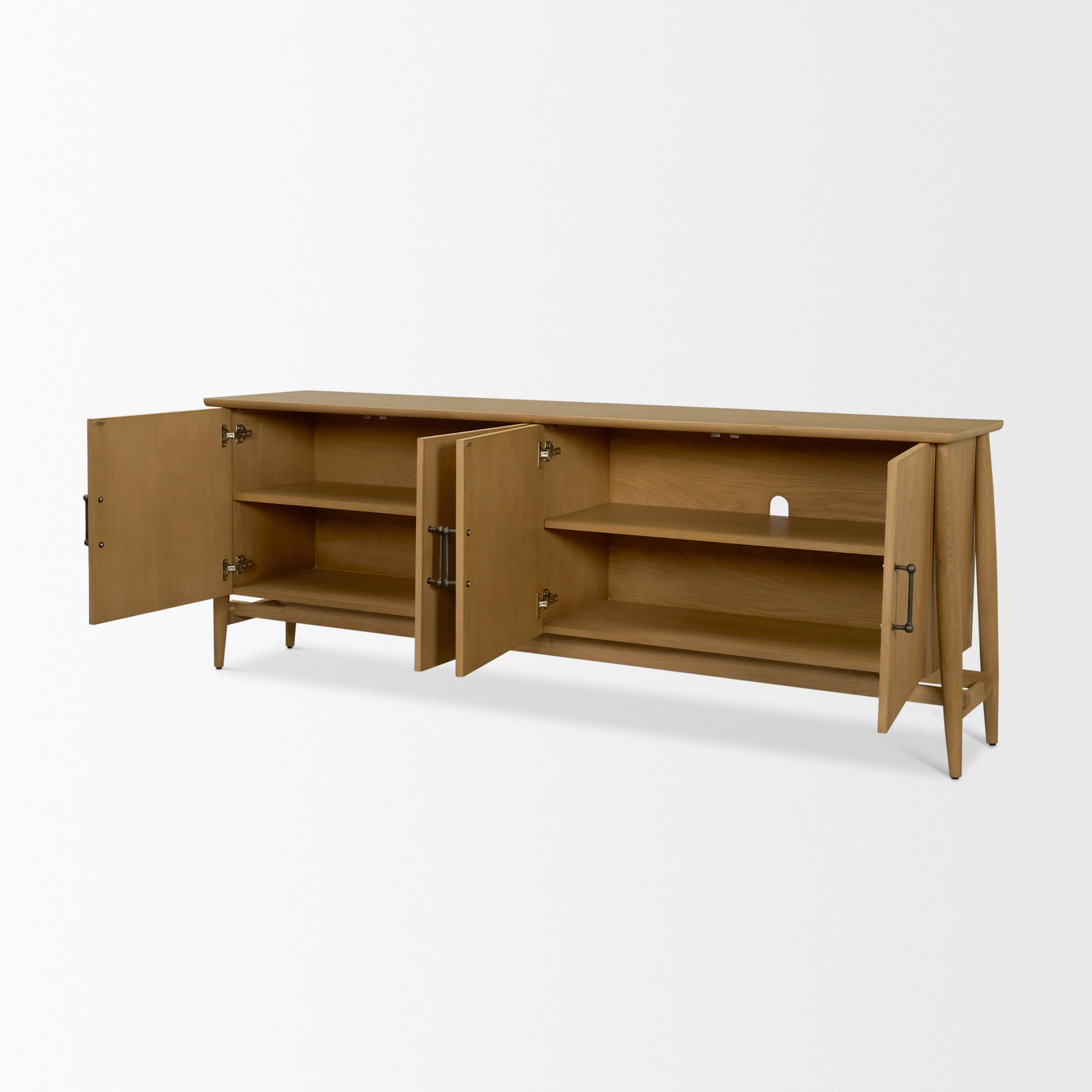 Hollis Warm Brown Wood 4-Door Closed Sideboard - Image 6