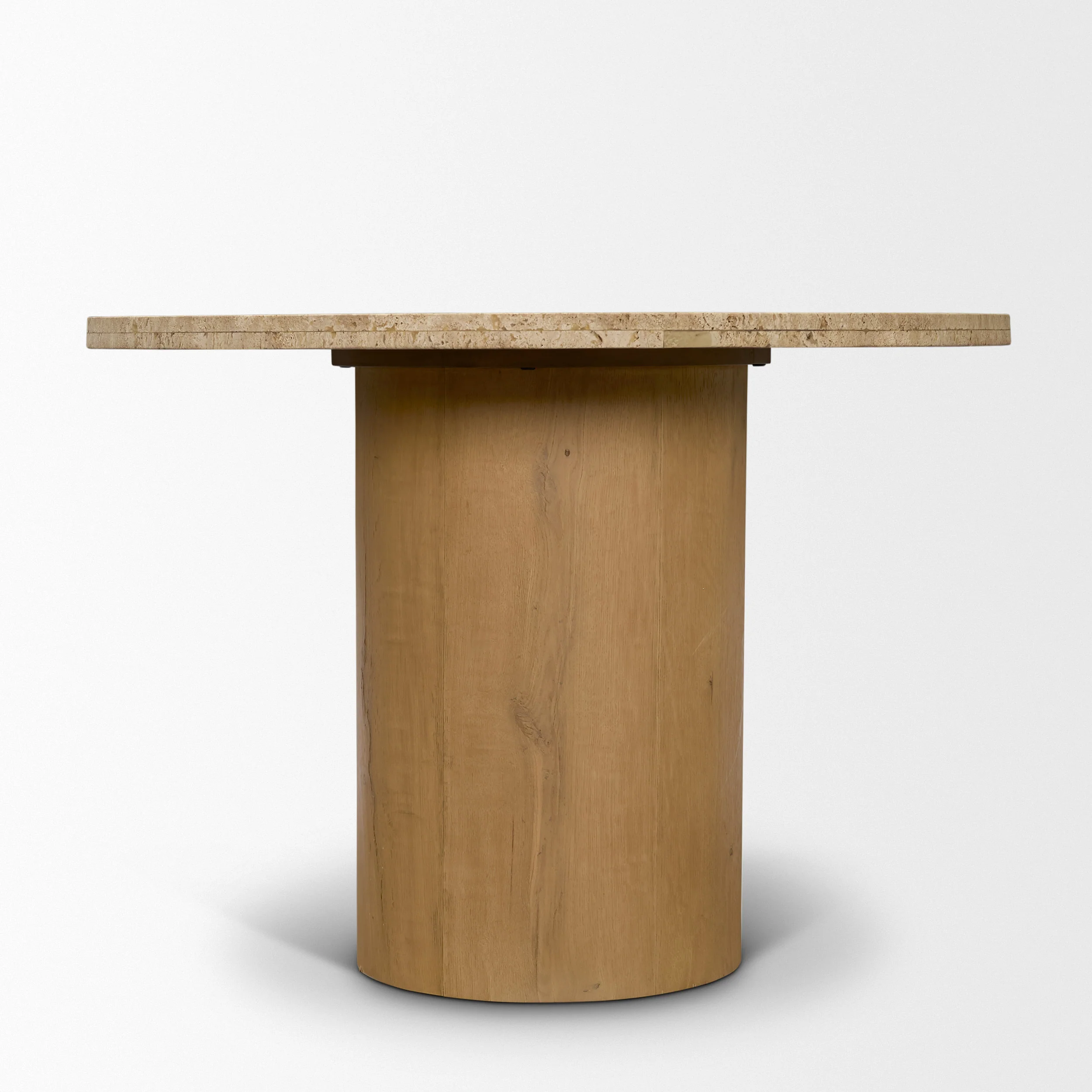 Siena 42" Round Travertine Pedestal Dining Table - Image 4