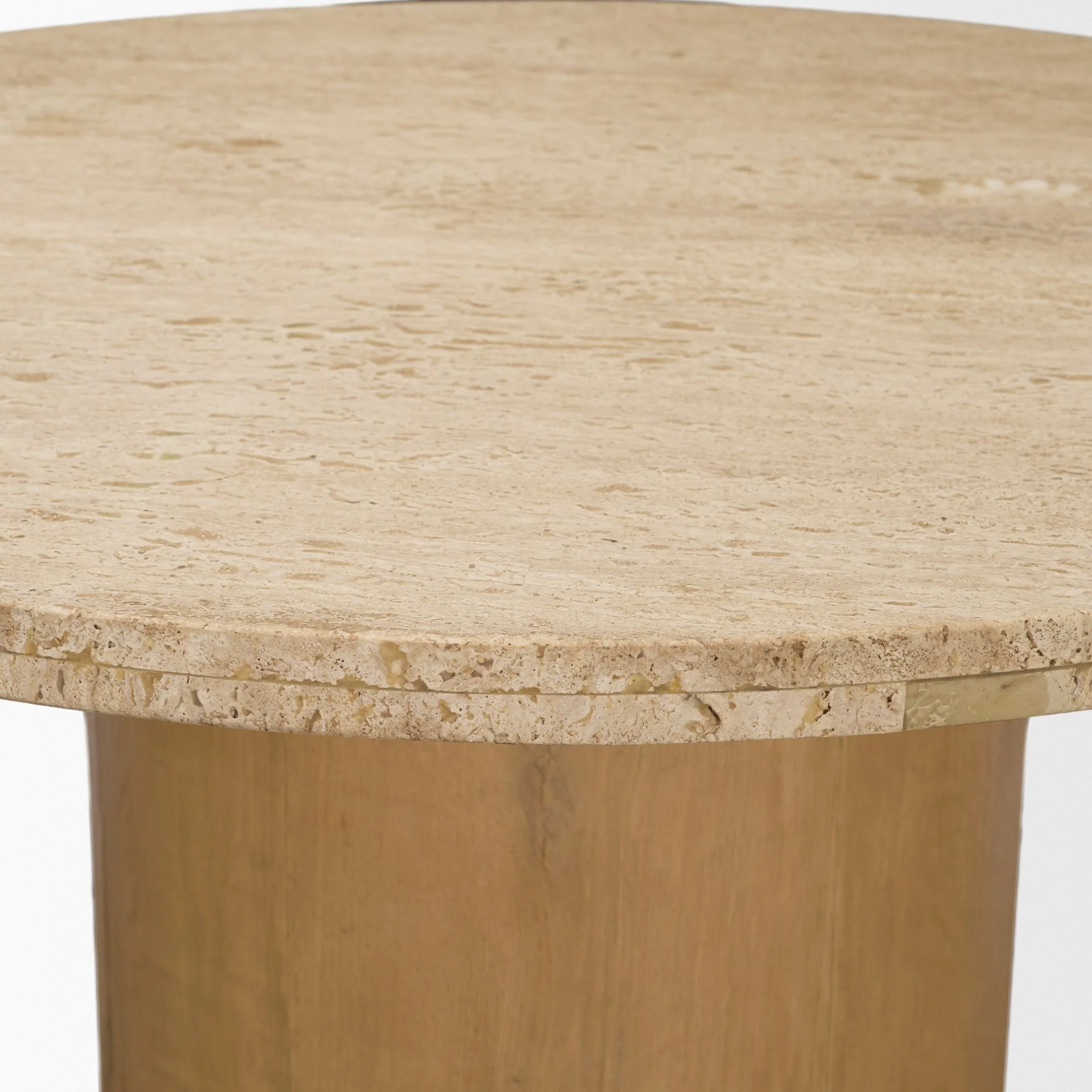 Siena 42" Round Travertine Pedestal Dining Table - Image 6