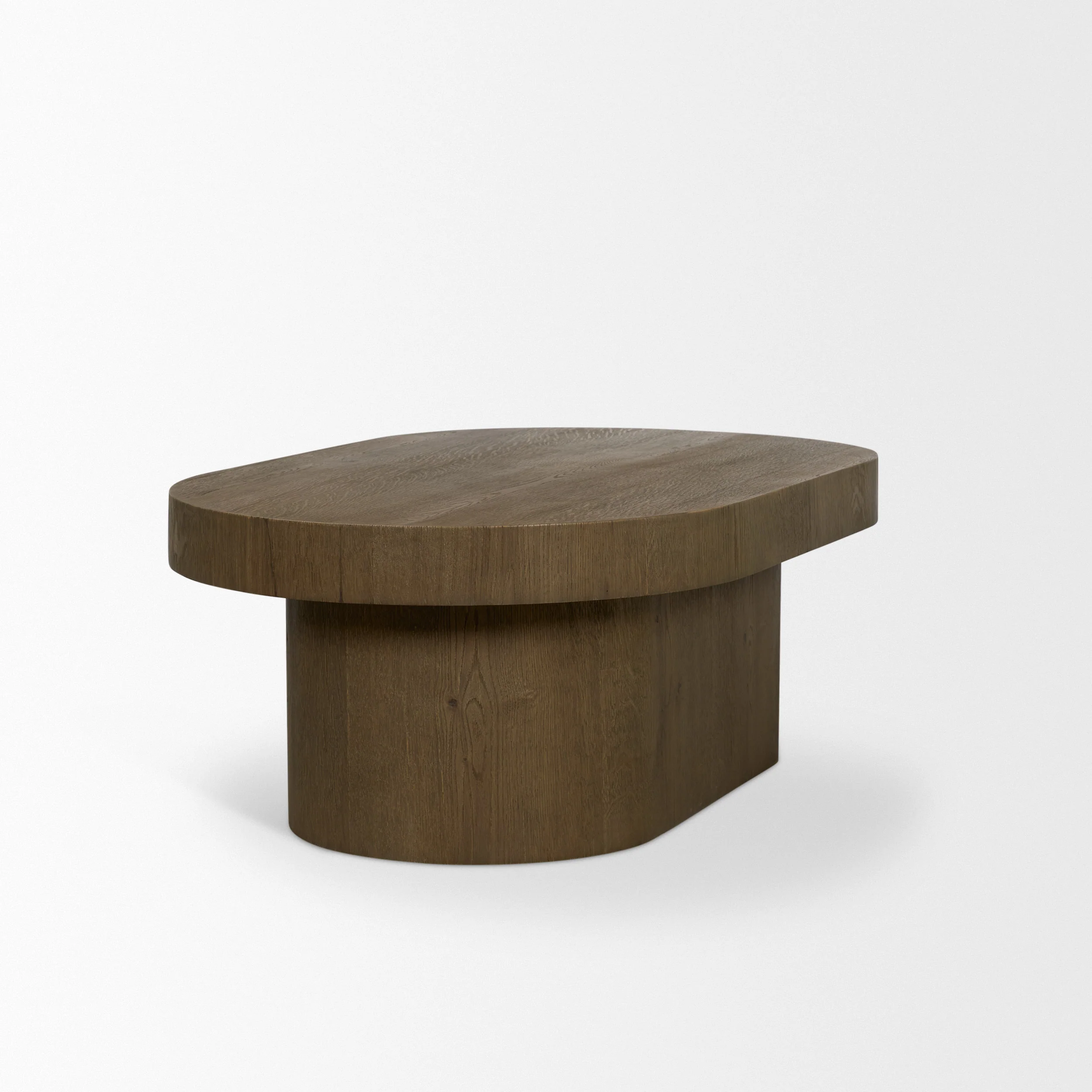 Lyonne Oblong Medium Brown Oak Wood Coffee Table - Image 5