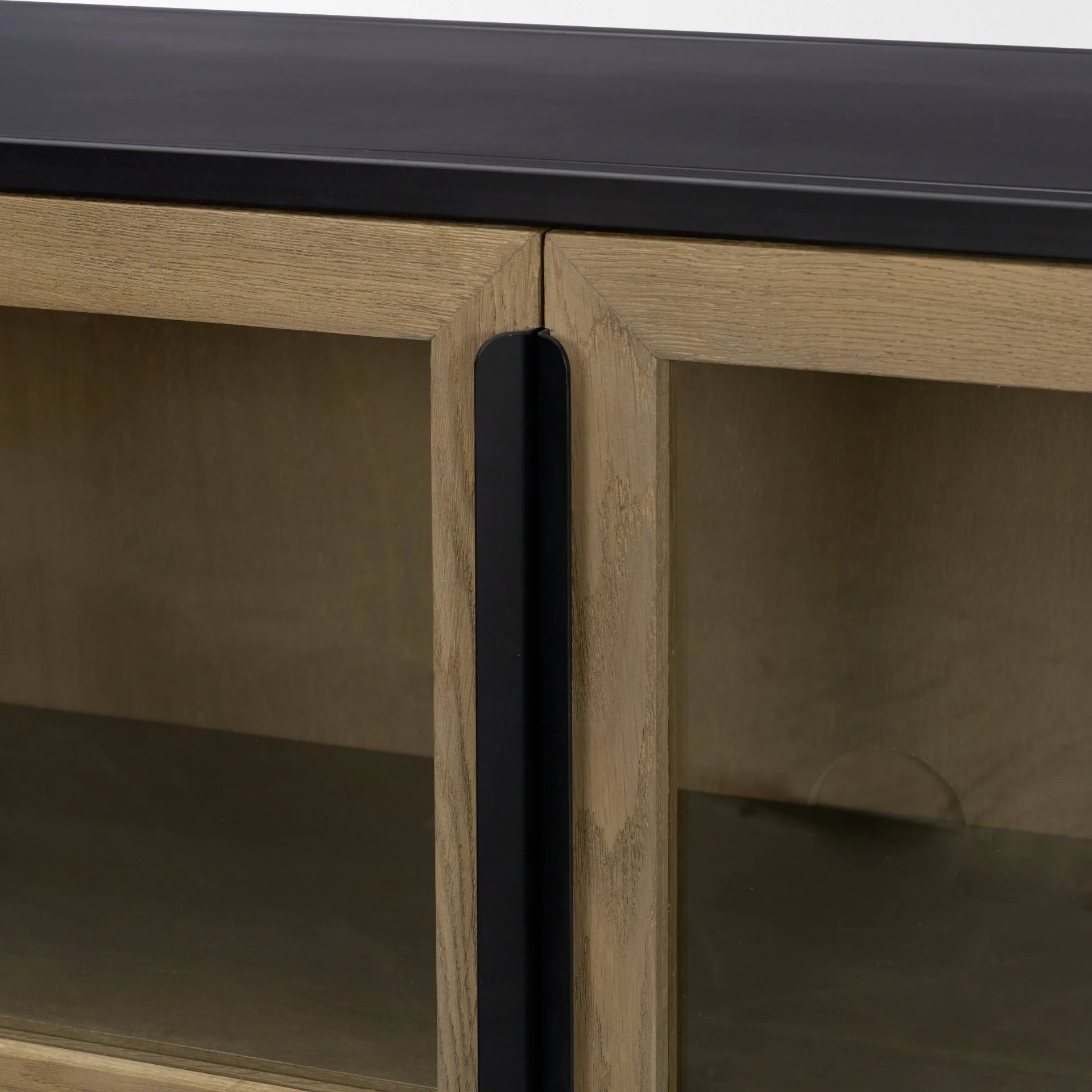 Sloan 40.0W Light Brown W/Black Metal Frame Accent Cabinet - Image 10
