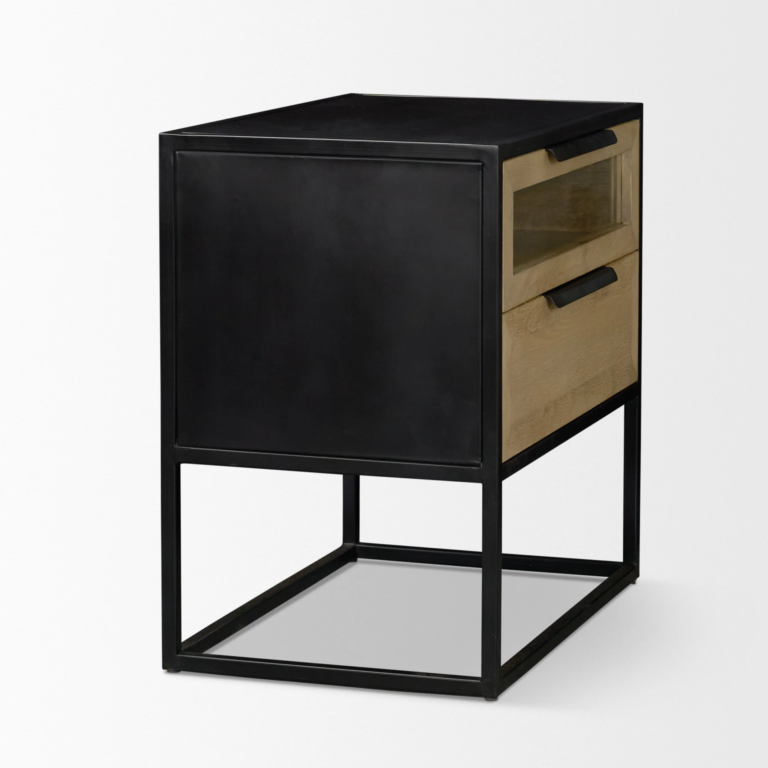 Sloan Light Brown W/ Black Metal Frame Side Table - Image 6