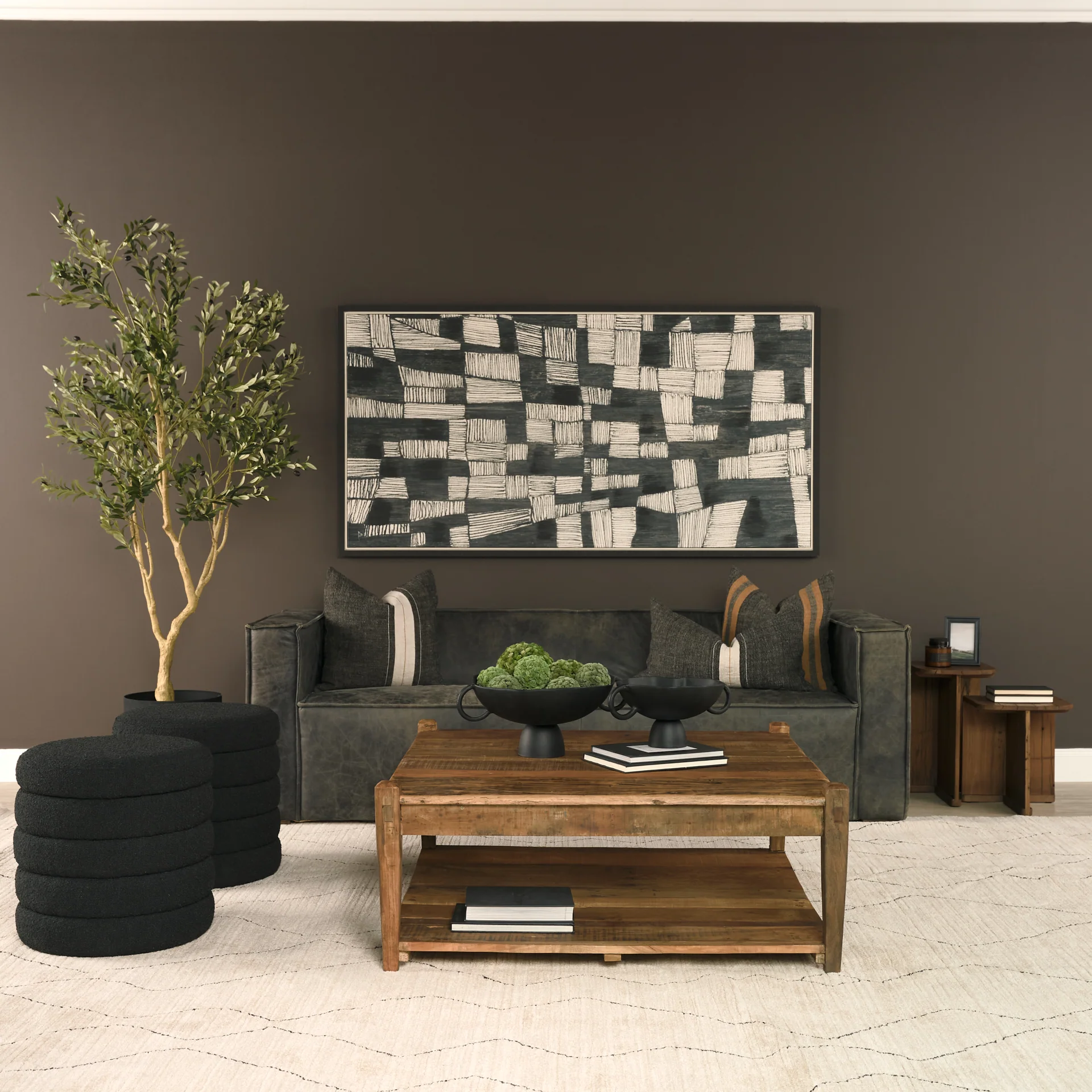 Ashwick Dark Brown Reclaimed Wood Square Coffee Table - Image 12