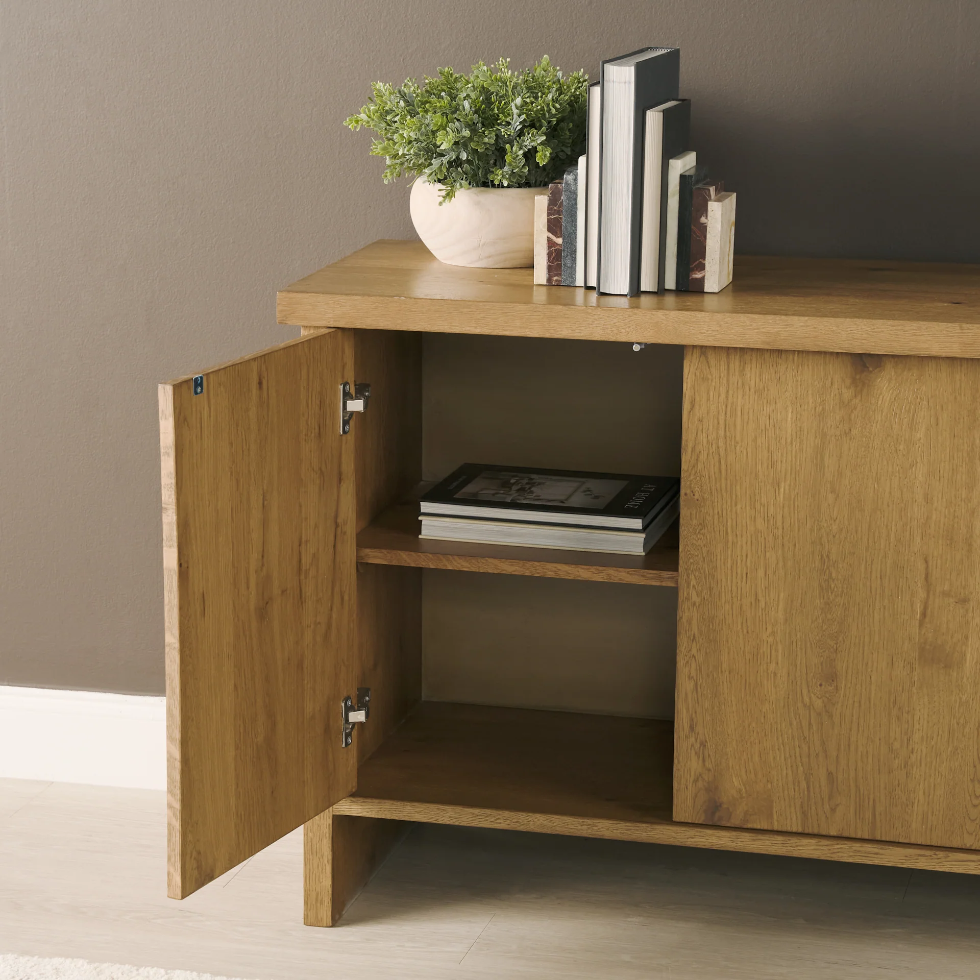 Alcott Brown Wood 4 Door Closed Sideboard - Image 13