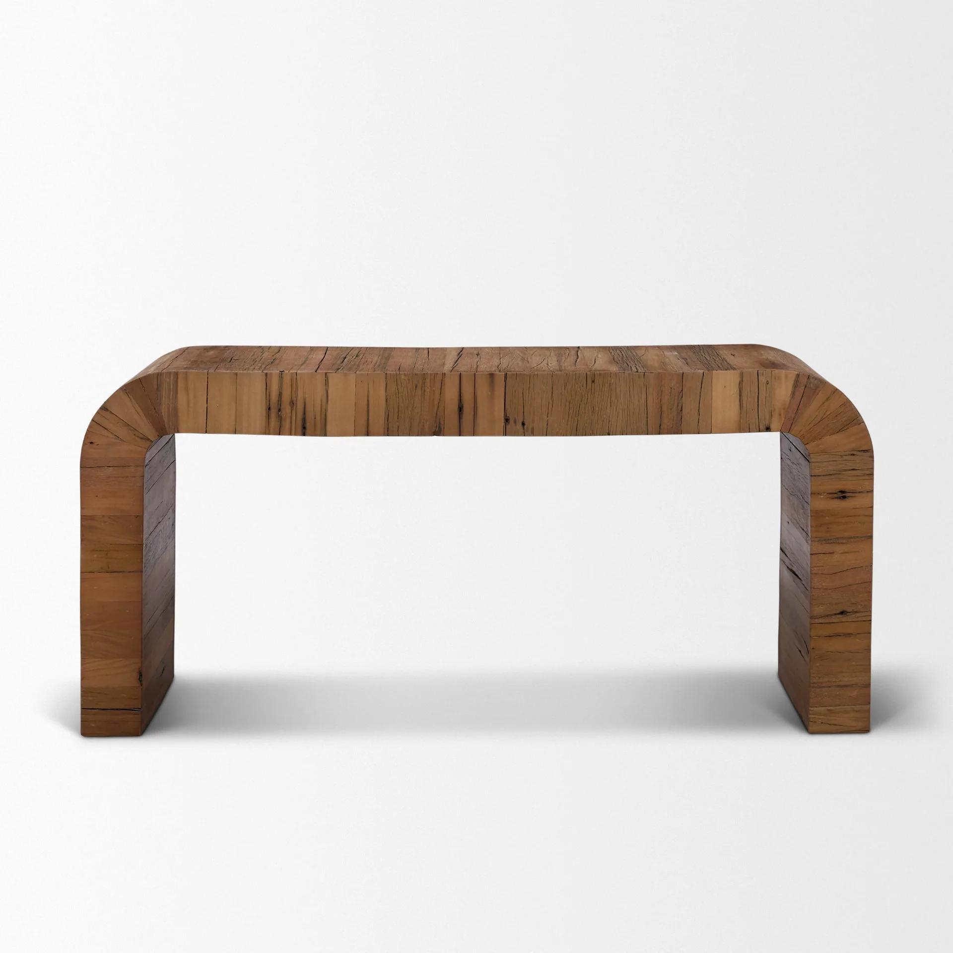 Denton Medium Brown Relcaimed Wood Console Table - Image 3