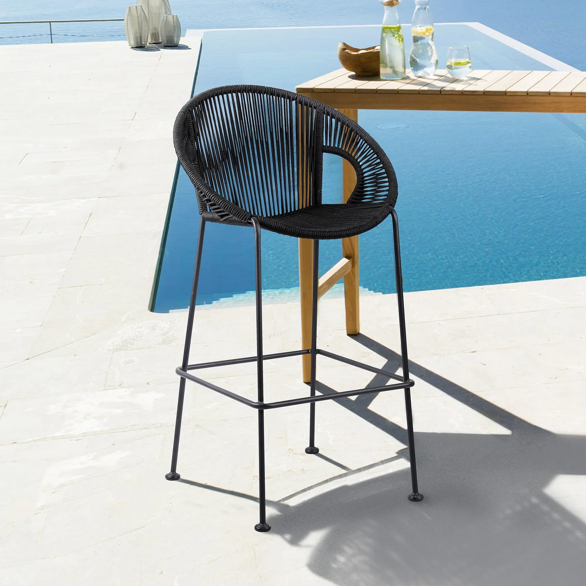 Acapulco 26" Outdoor Barstool - Set of 2 - Image 2