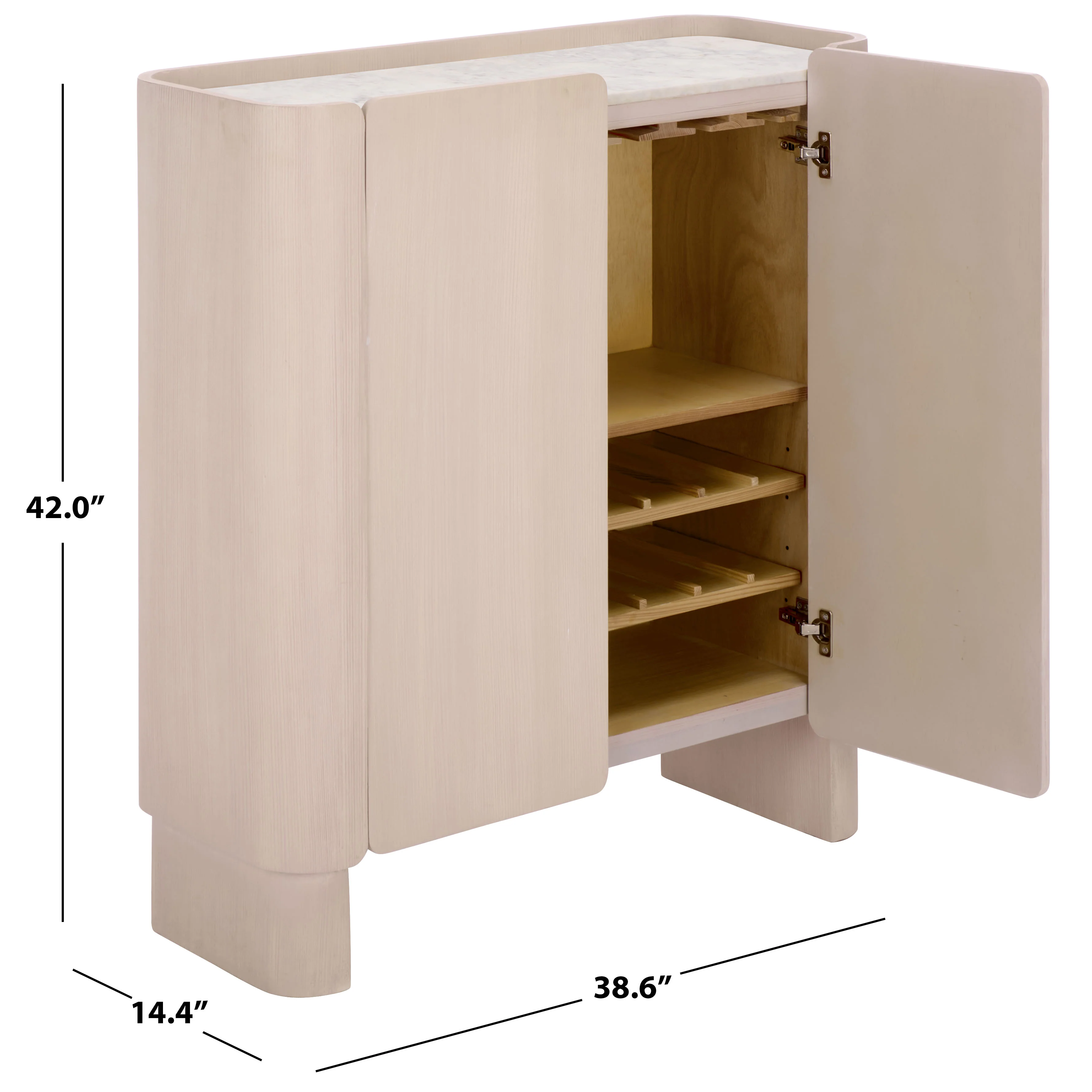 Alanabella Marble Bar Cabinet - Image 10