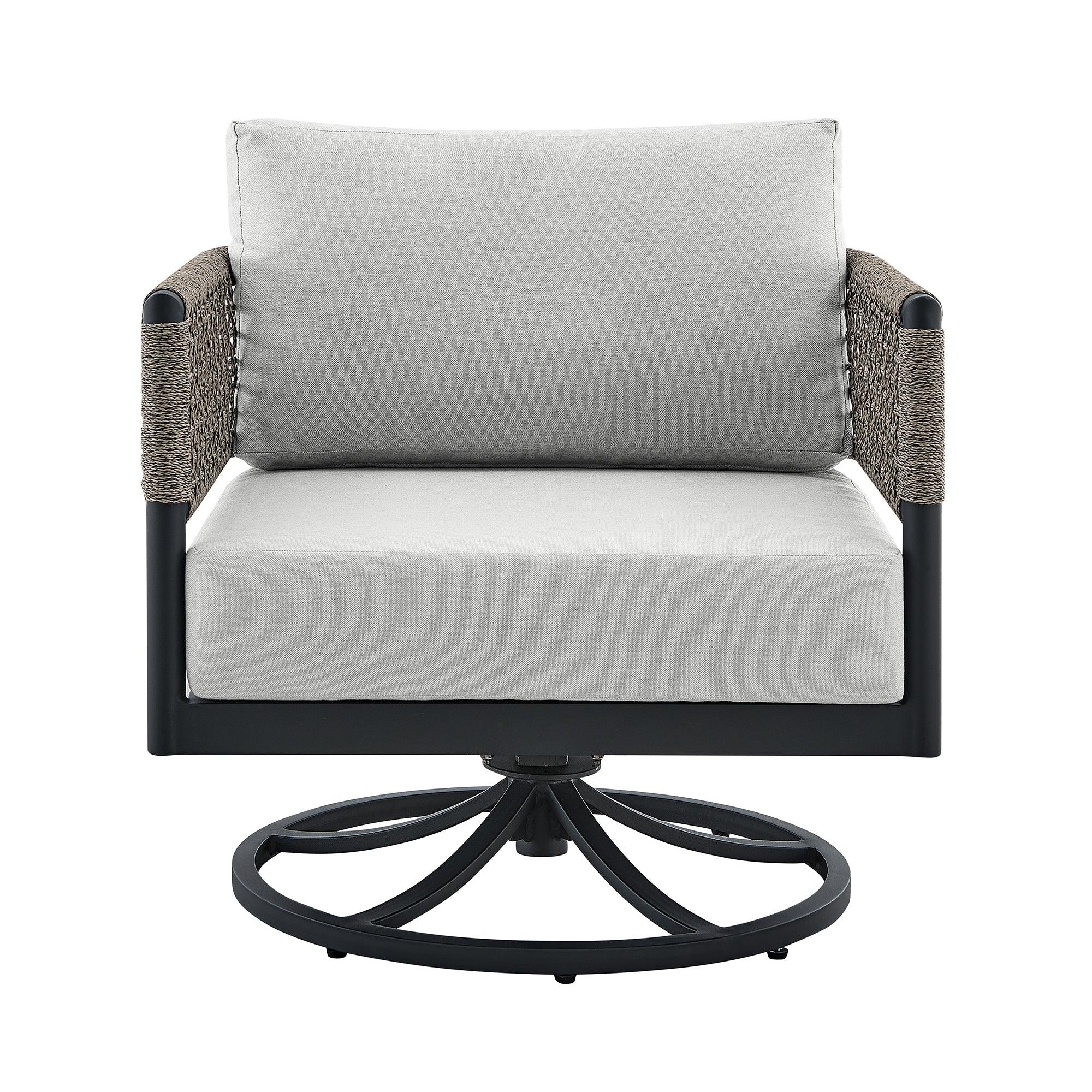 Alegria and Menorca 3 Piece Patio Outdoor Swivel Seating Set - Image 4
