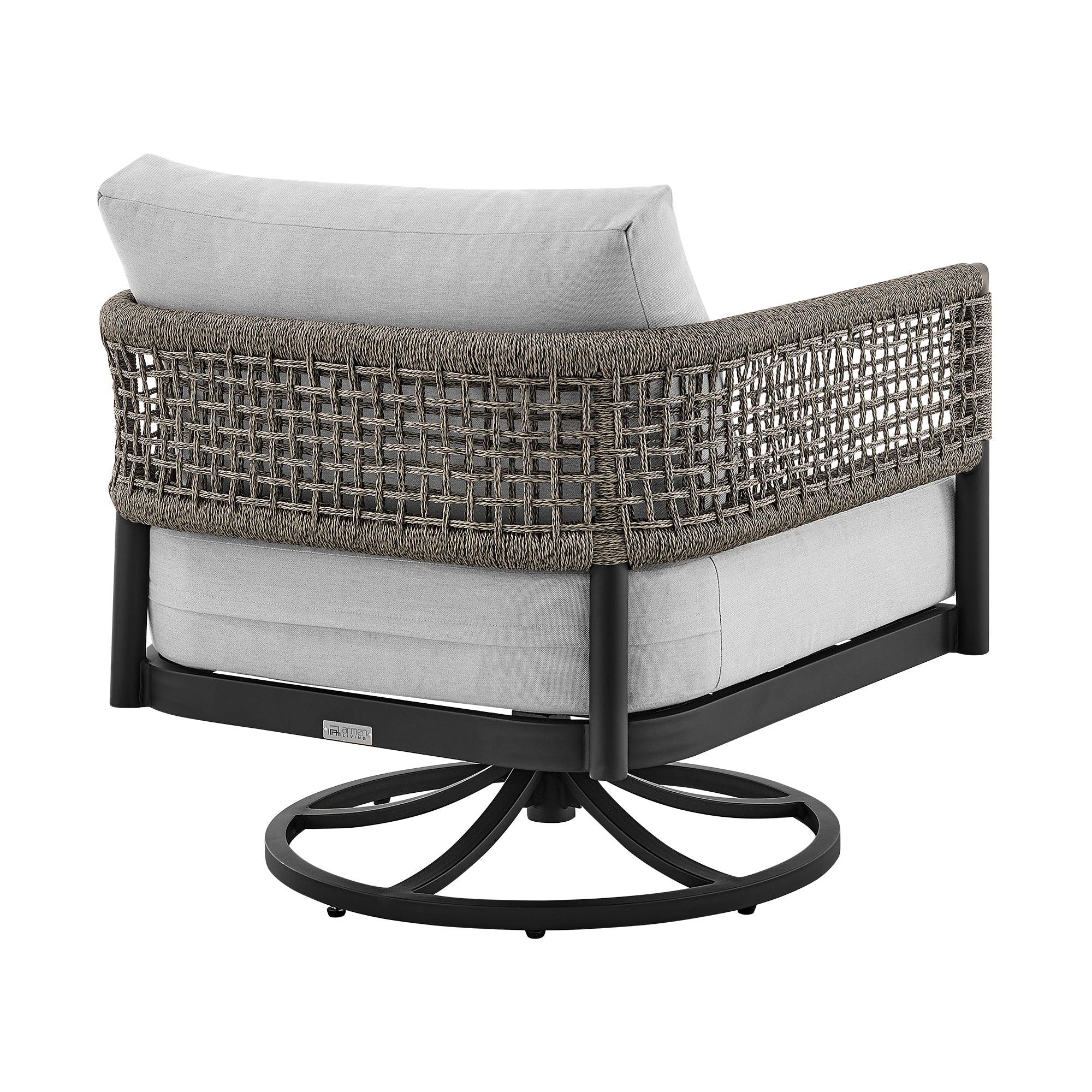 Alegria and Menorca 3 Piece Patio Outdoor Swivel Seating Set - Image 5