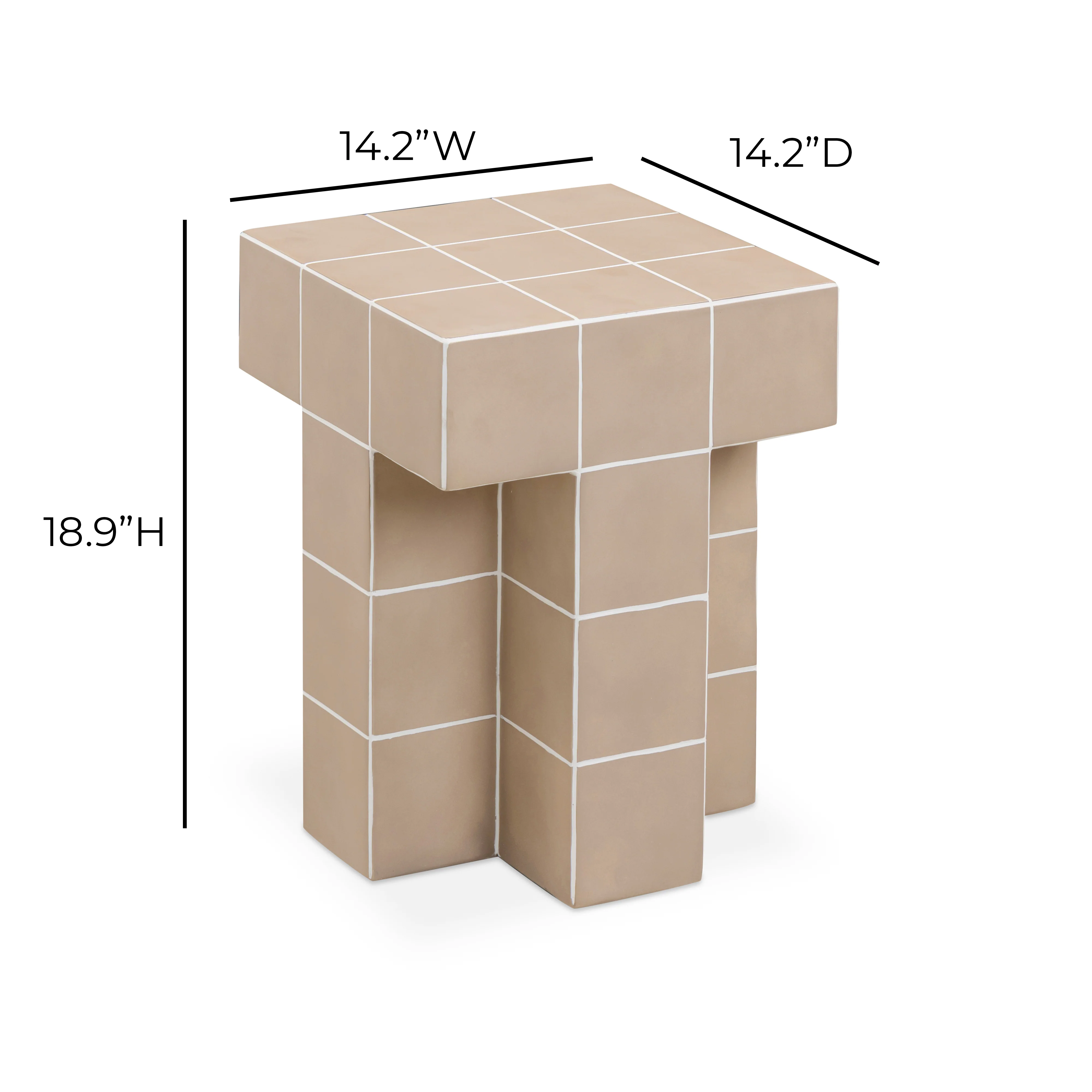 Alma Tile Concrete Indoor/Outdoor Side Table - Image 18