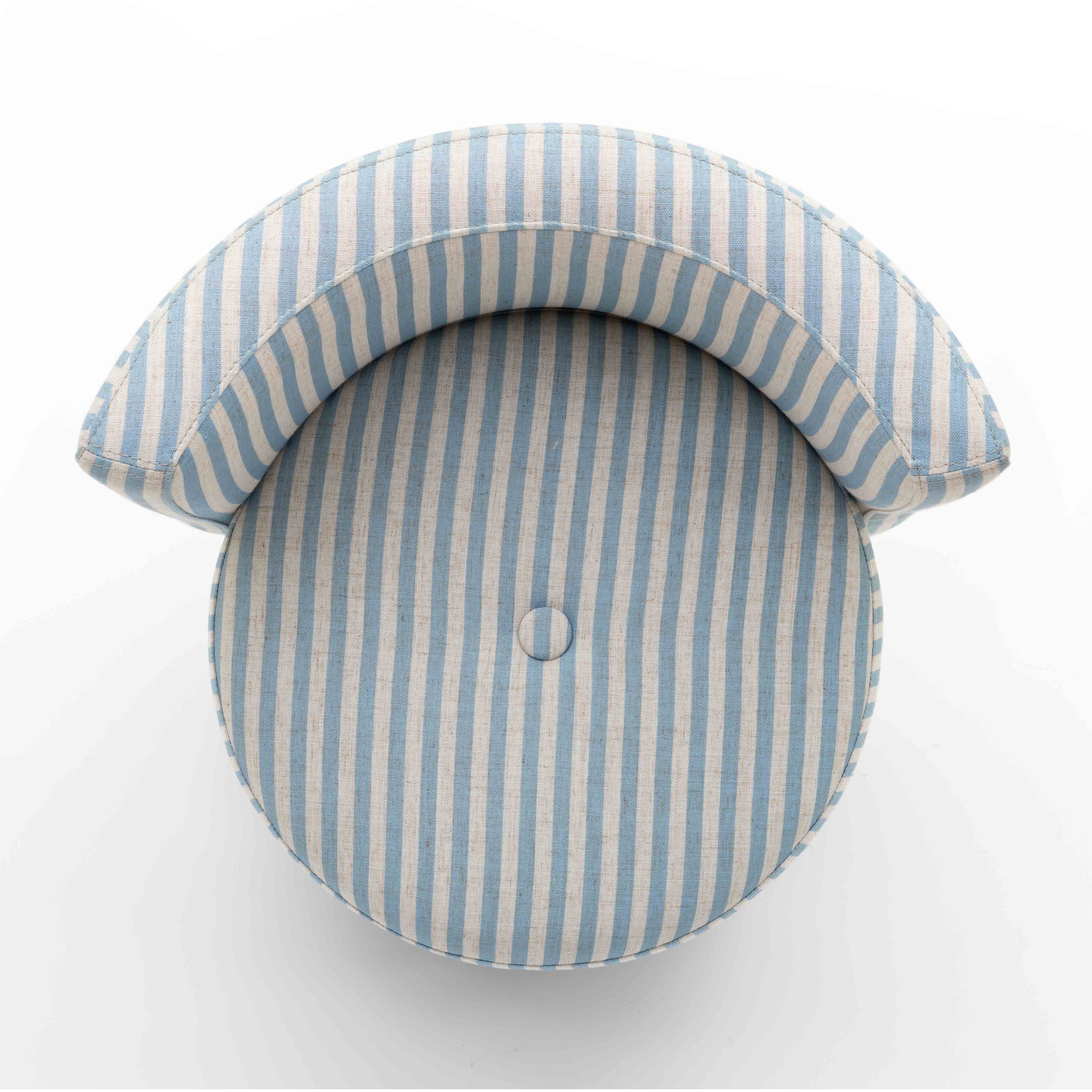 Alyssa Striped Performance Linen Rolling Desk Chair - Image 11
