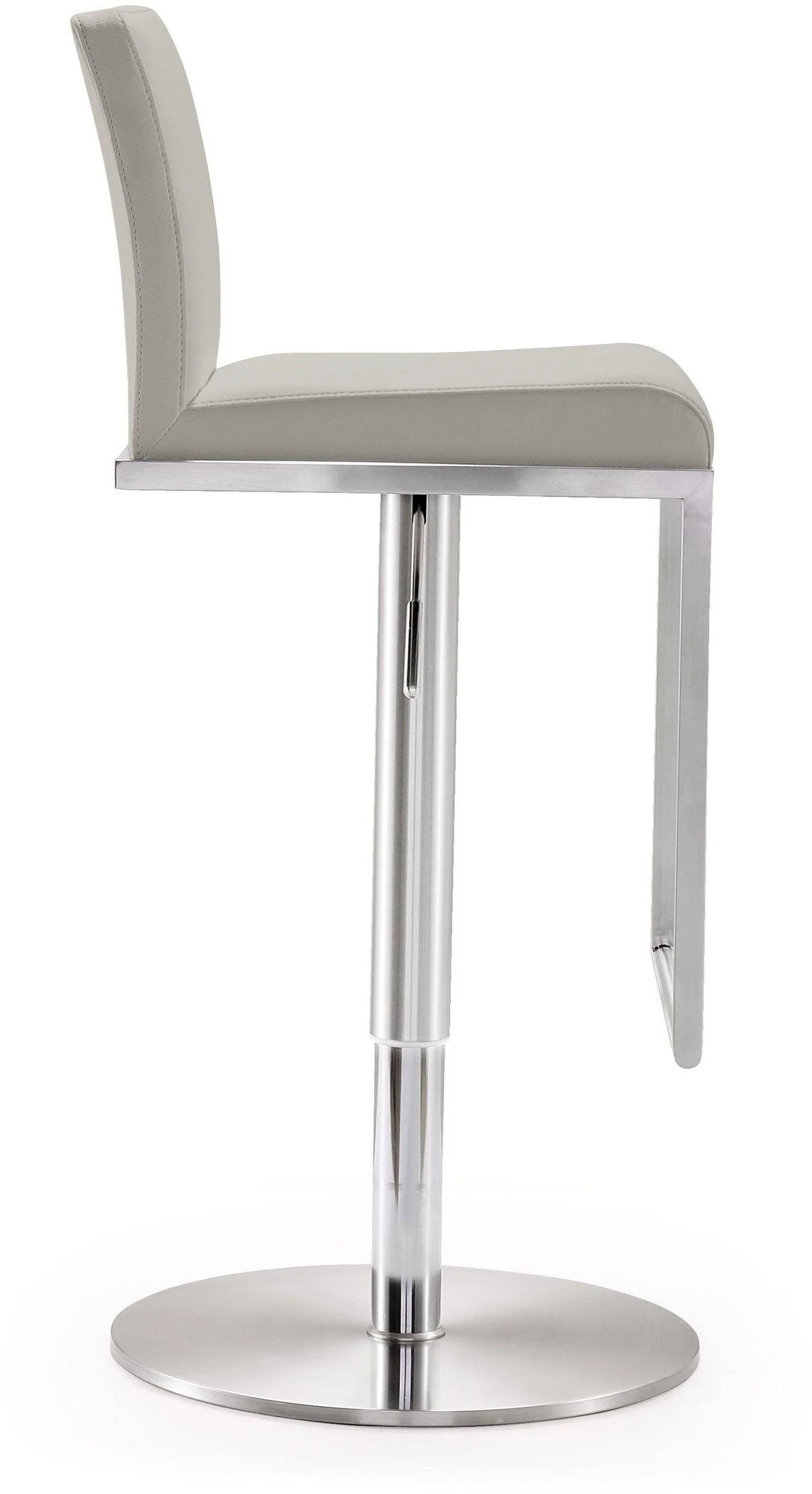 Amalfi Light Grey Vegan Leather Stool - Image 4