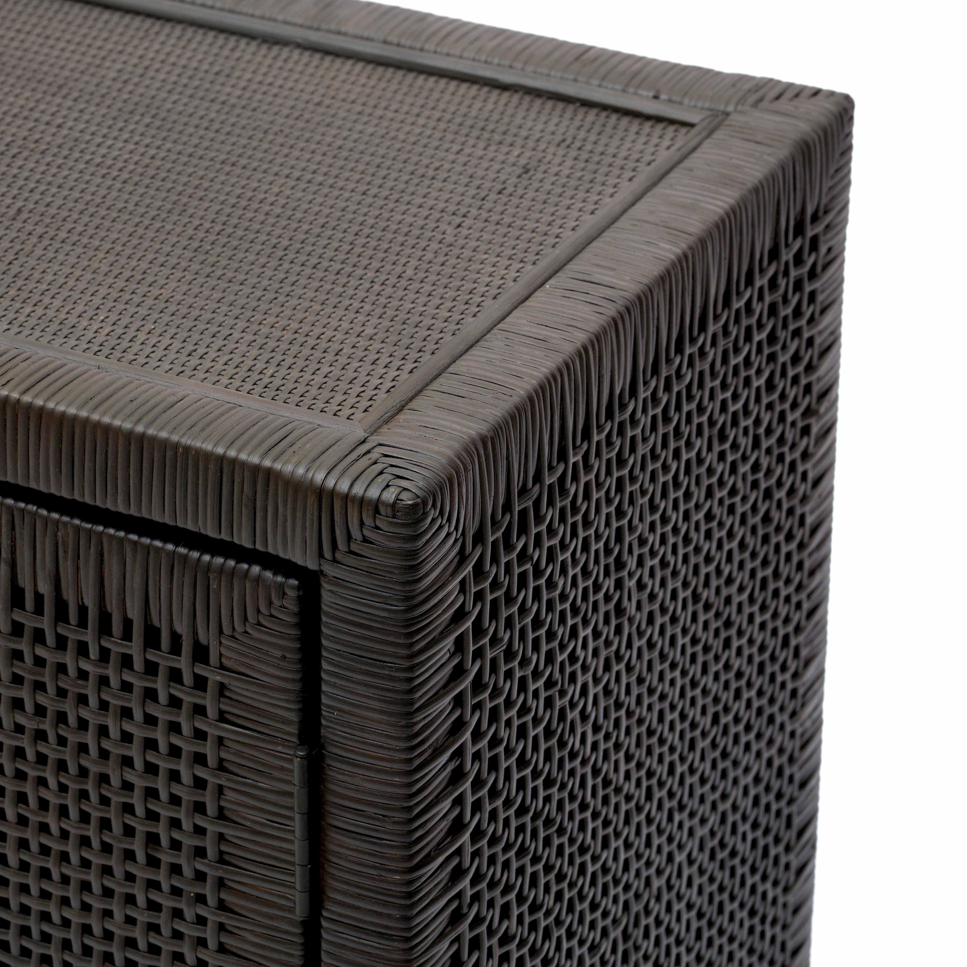 Amara Charcoal Woven Rattan Buffet - Image 5