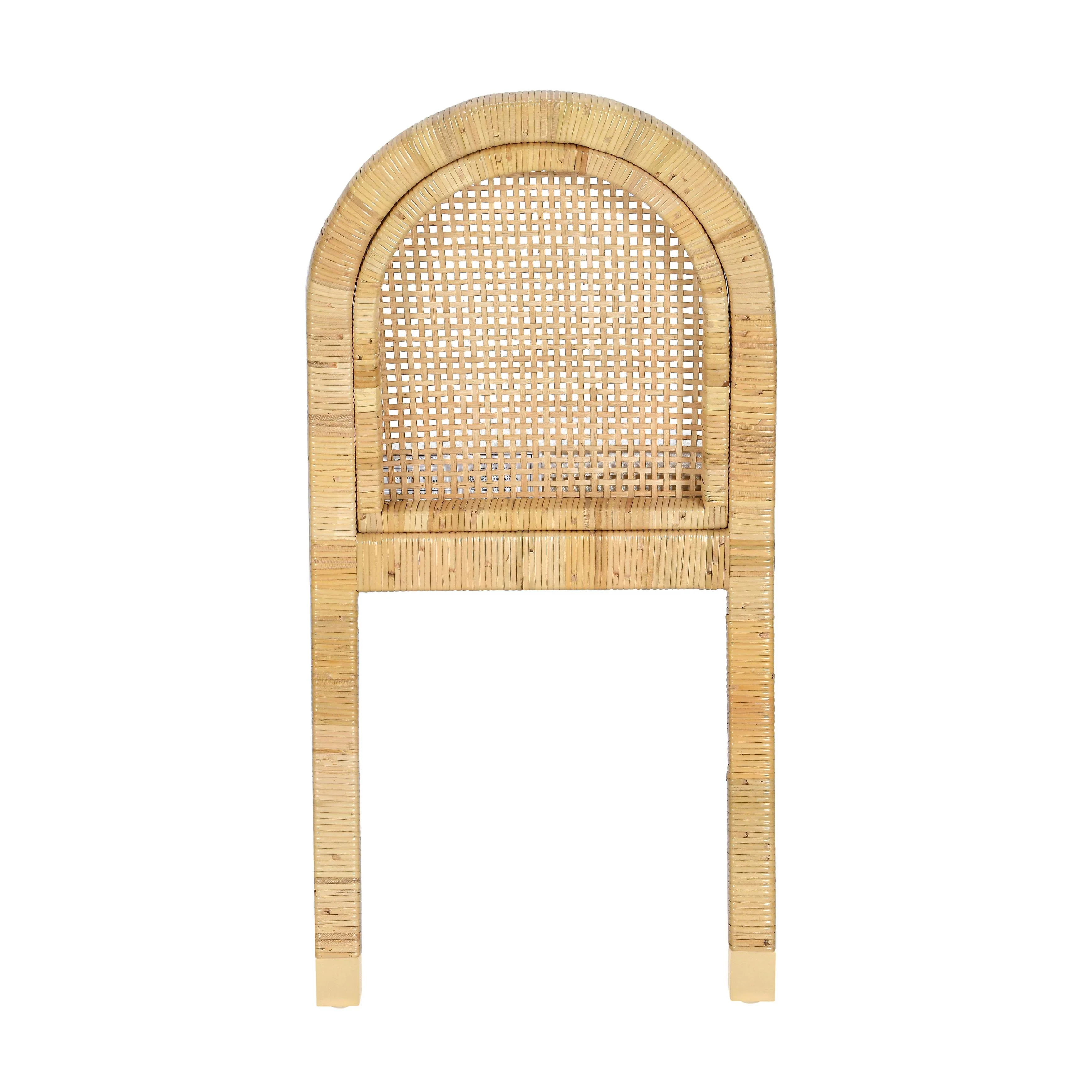 Amara Cream Contract-Grade Linen Arched Dining Chair - Image 5
