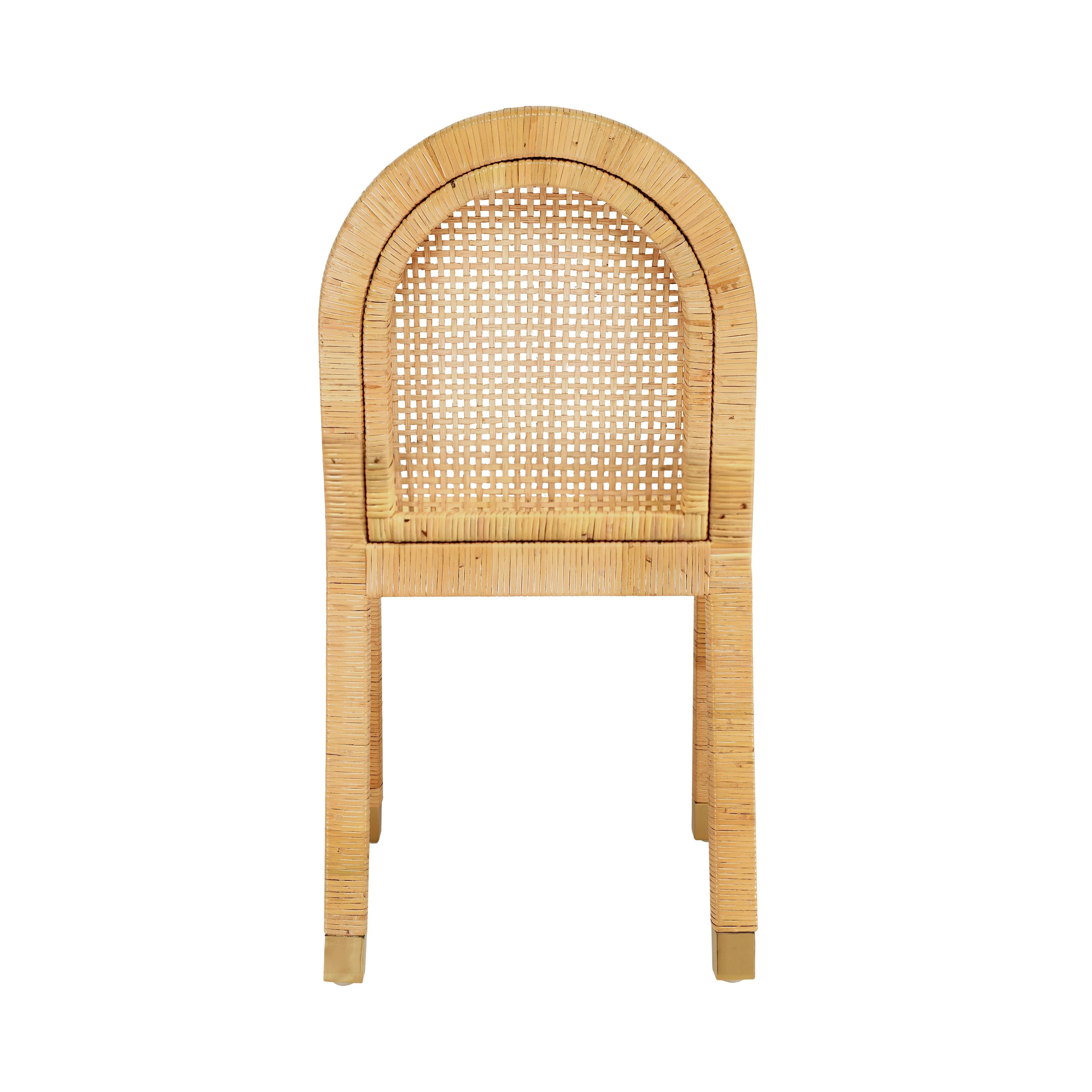 Amara Natural Rattan Arched Back Dining Chair - Image 7