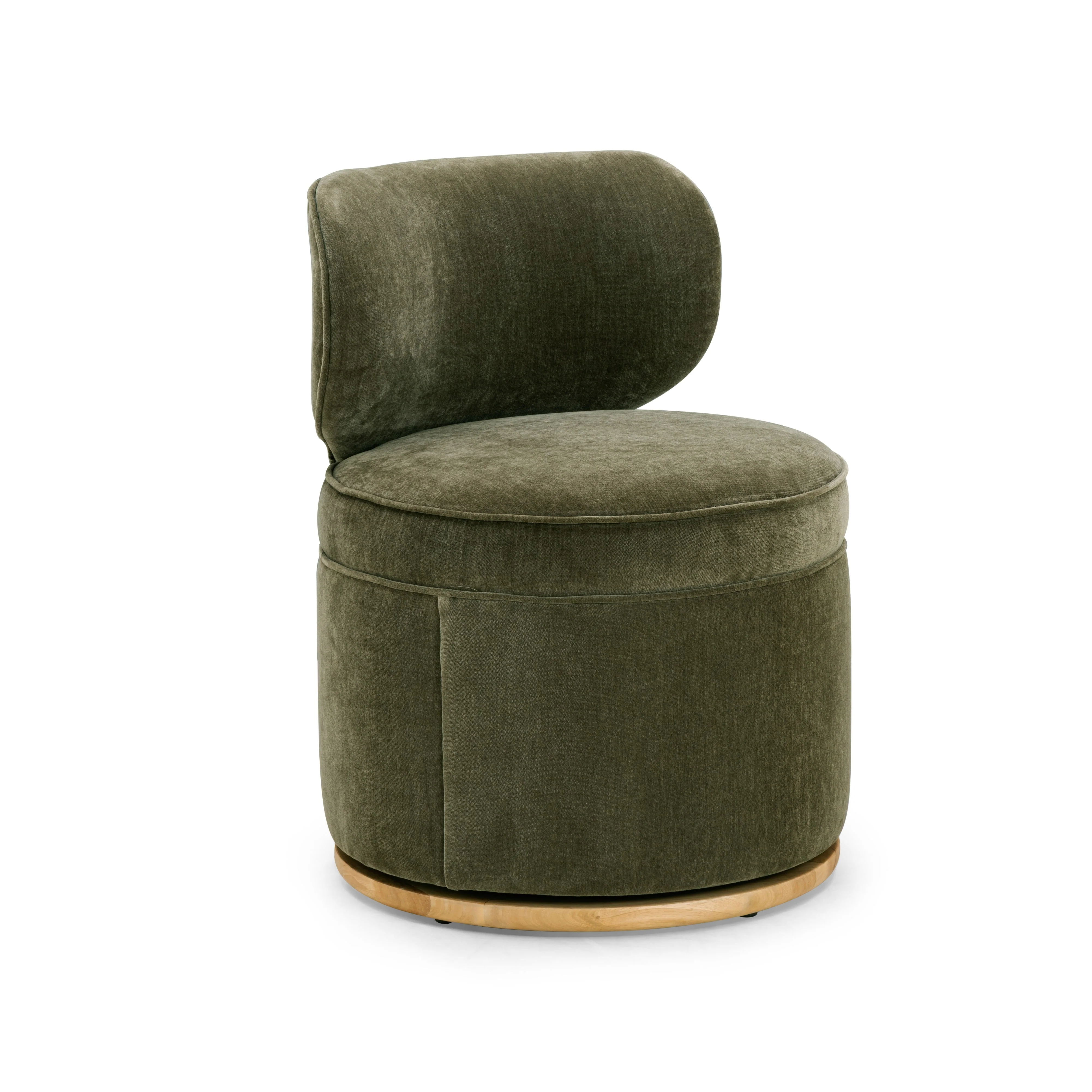 Amaya Green Upcycled Contract-Grade Chenille Swivel Desk Chair - Image 3