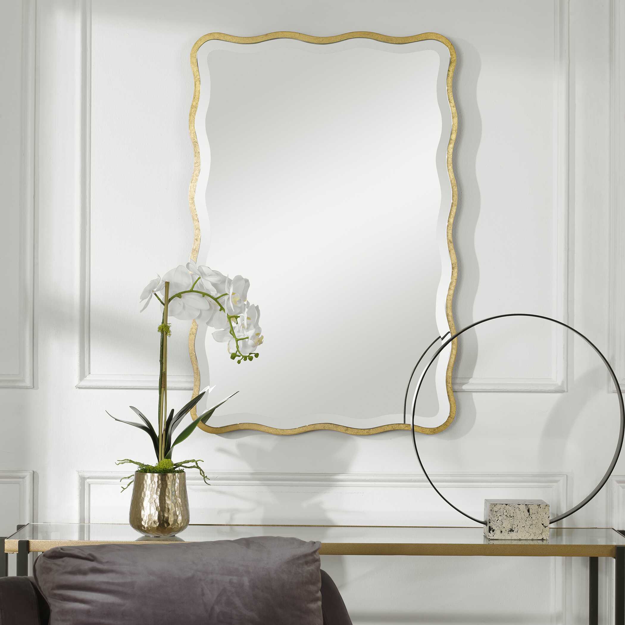 Aneta Gold Scalloped Mirror - Image 2
