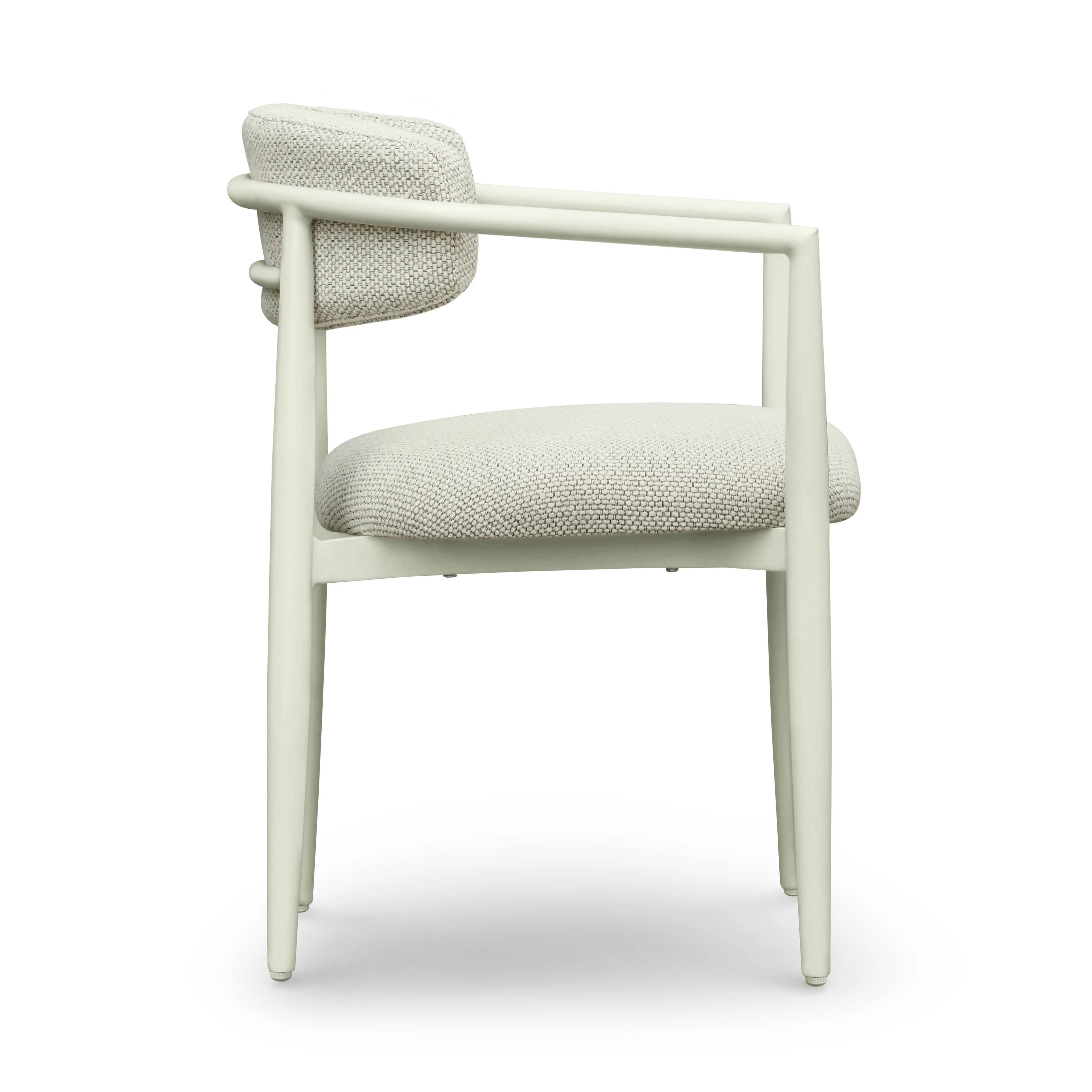 Annika Textured Contract-Grade Fabric Outdoor Dining Arm Chair - Image 10