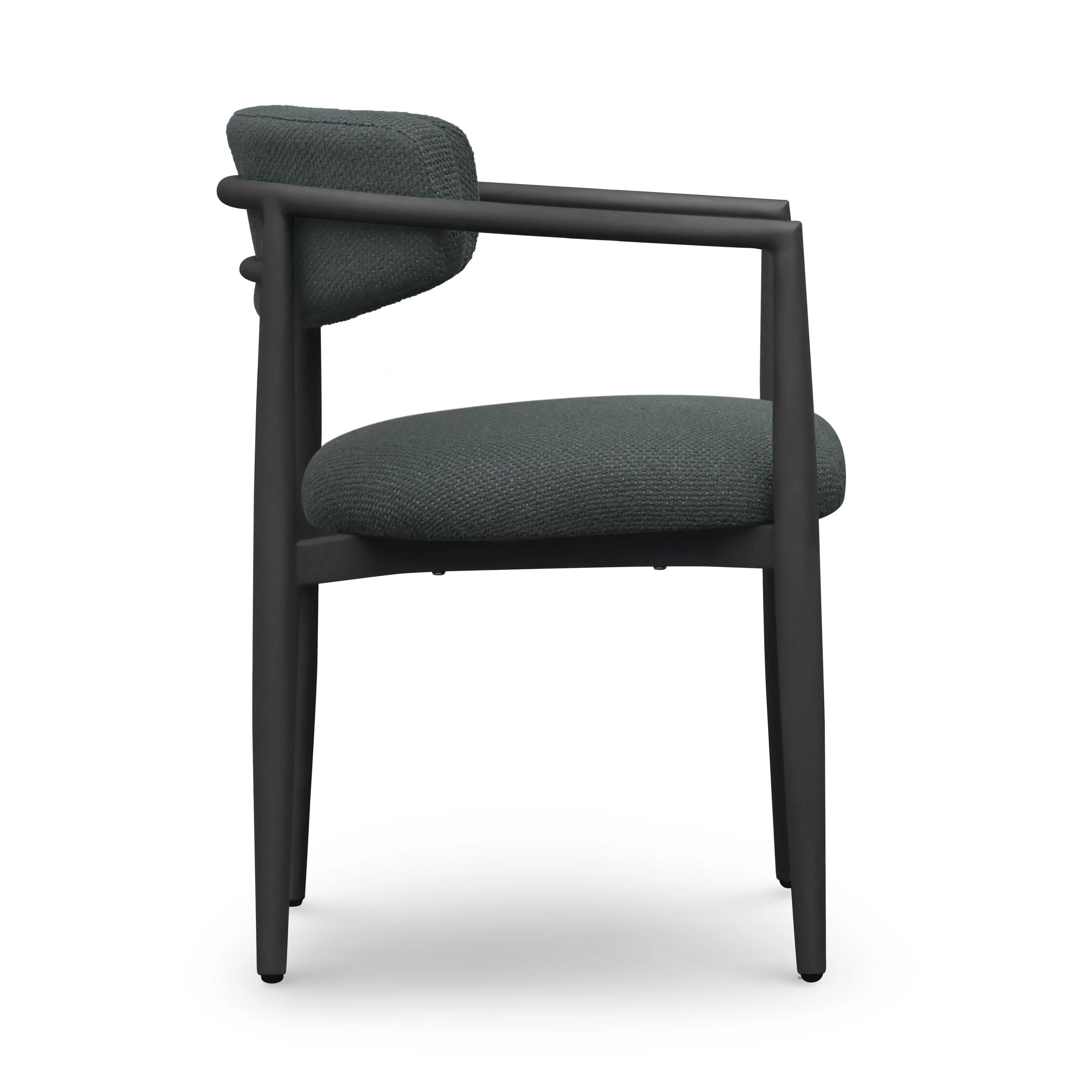 Annika Textured Contract-Grade Fabric Outdoor Dining Arm Chair - Image 16