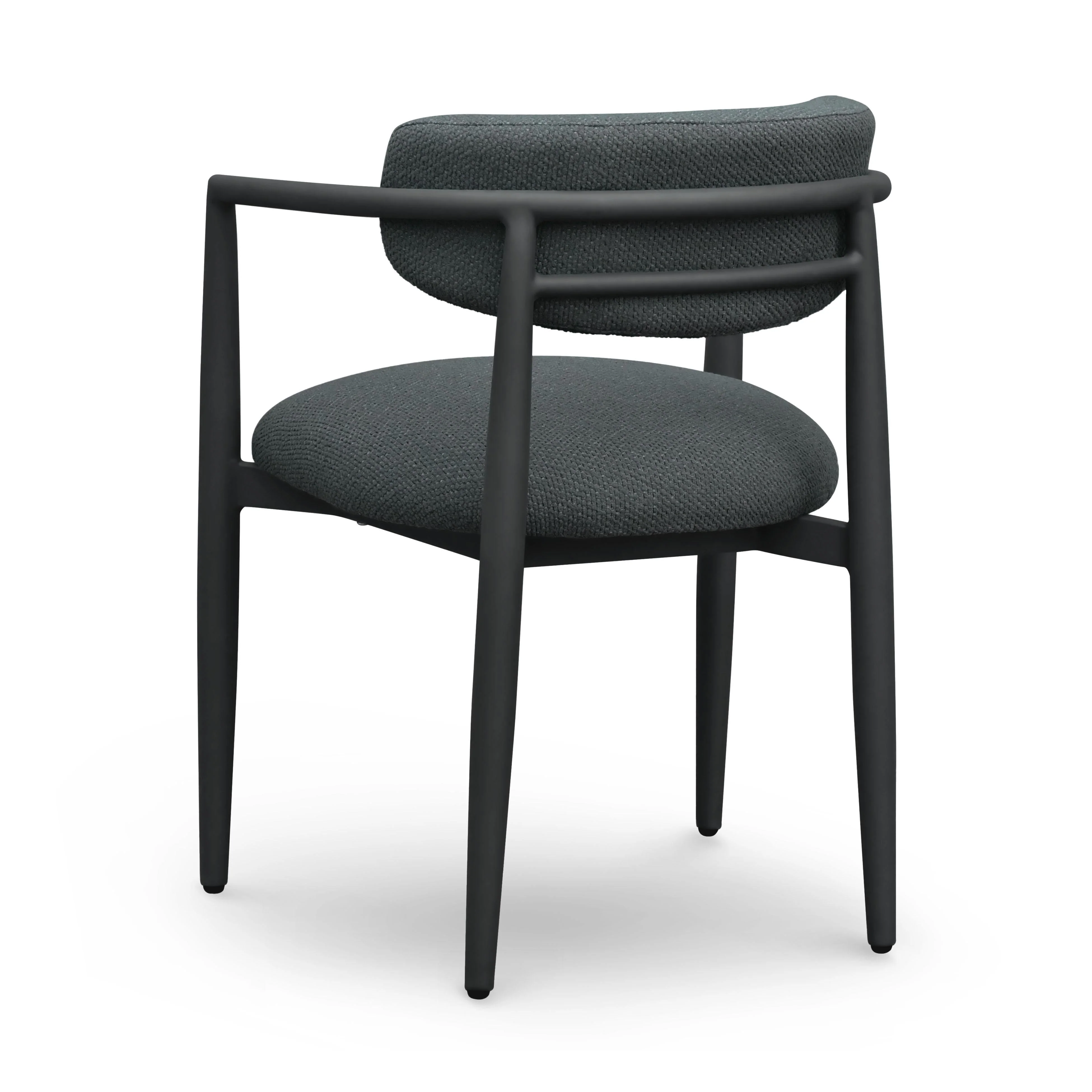 Annika Textured Contract-Grade Fabric Outdoor Dining Arm Chair - Image 17