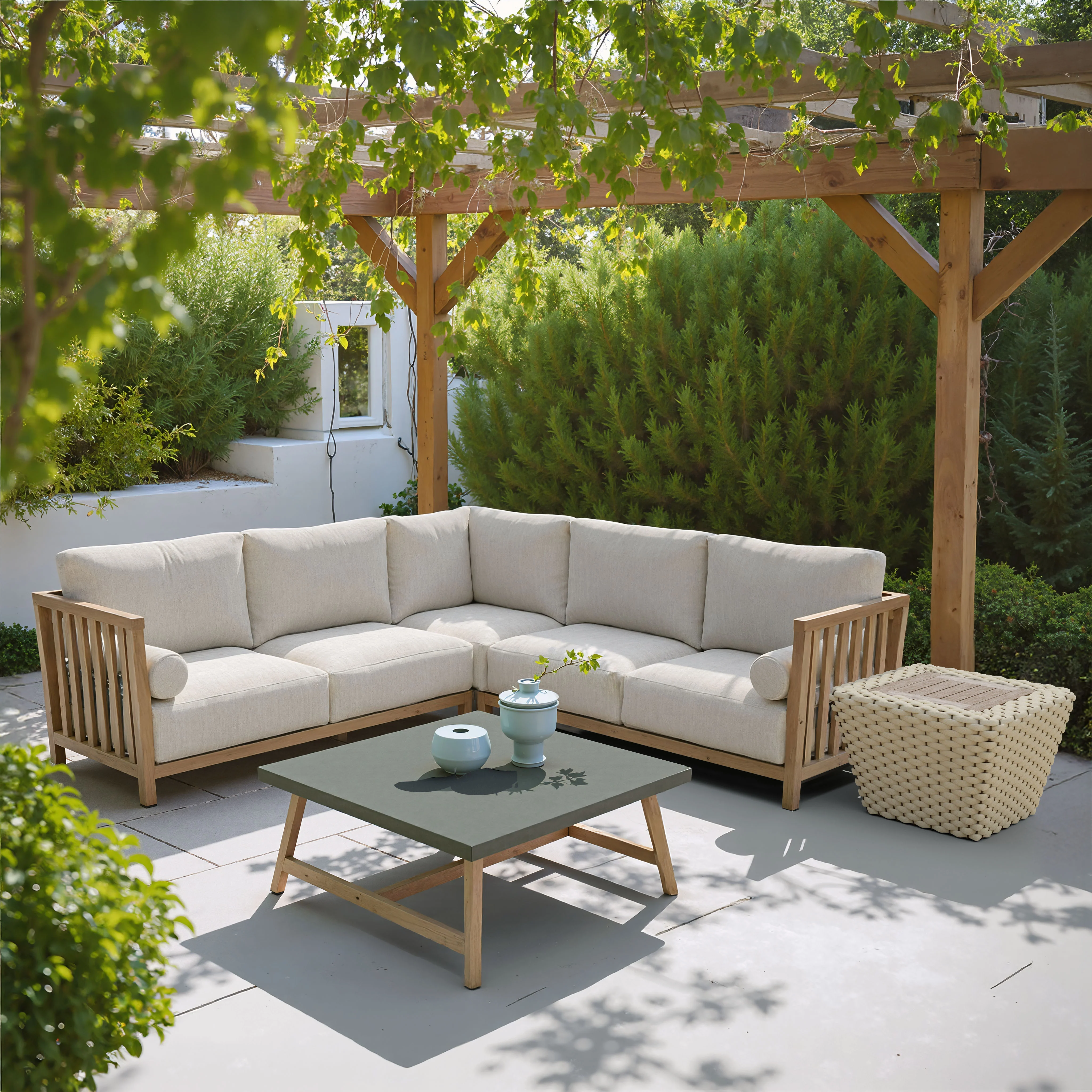 Antul Coffee Table White & Natural - Image 8