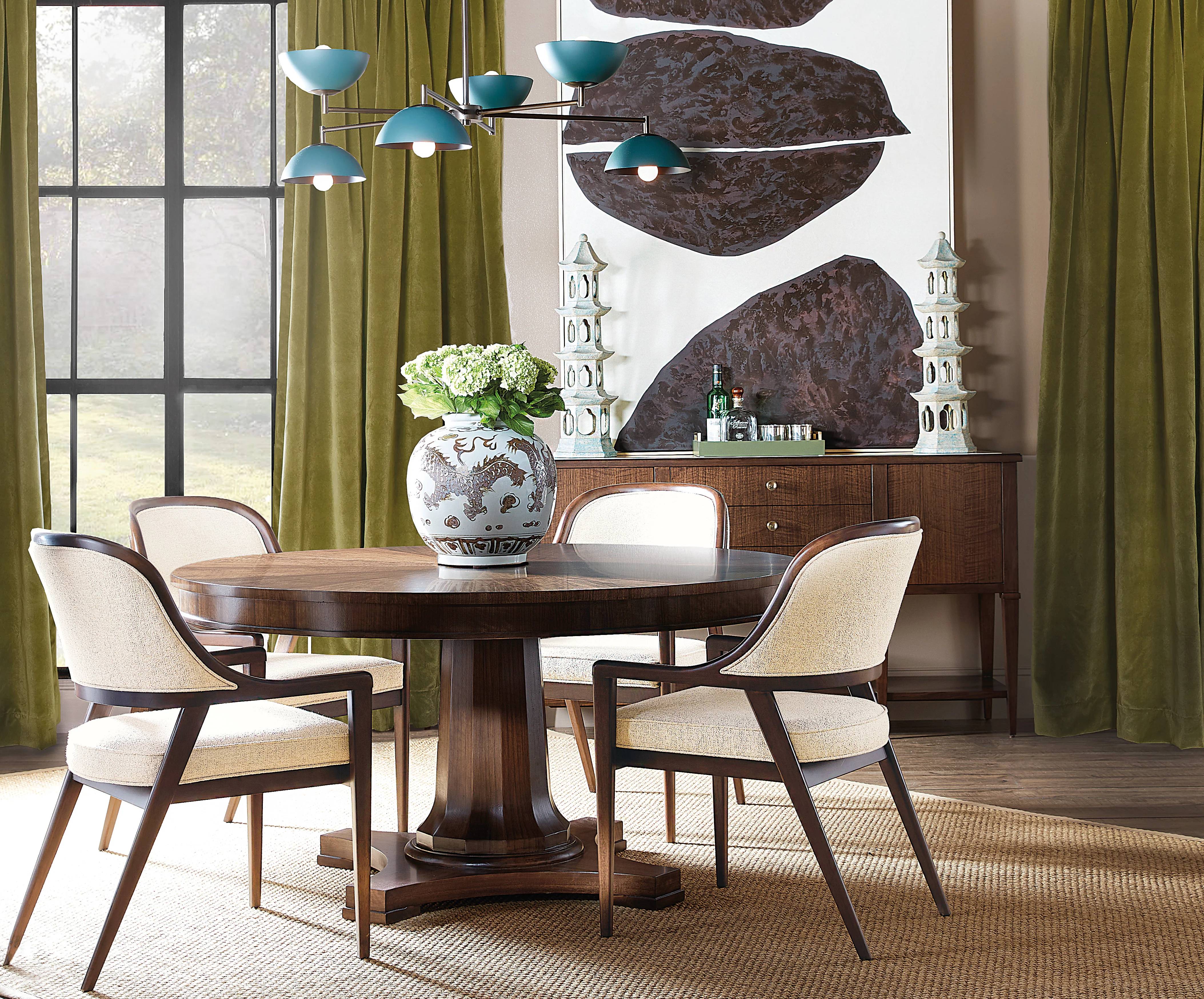 Archives Round Pedestal Dining Table - Image 7