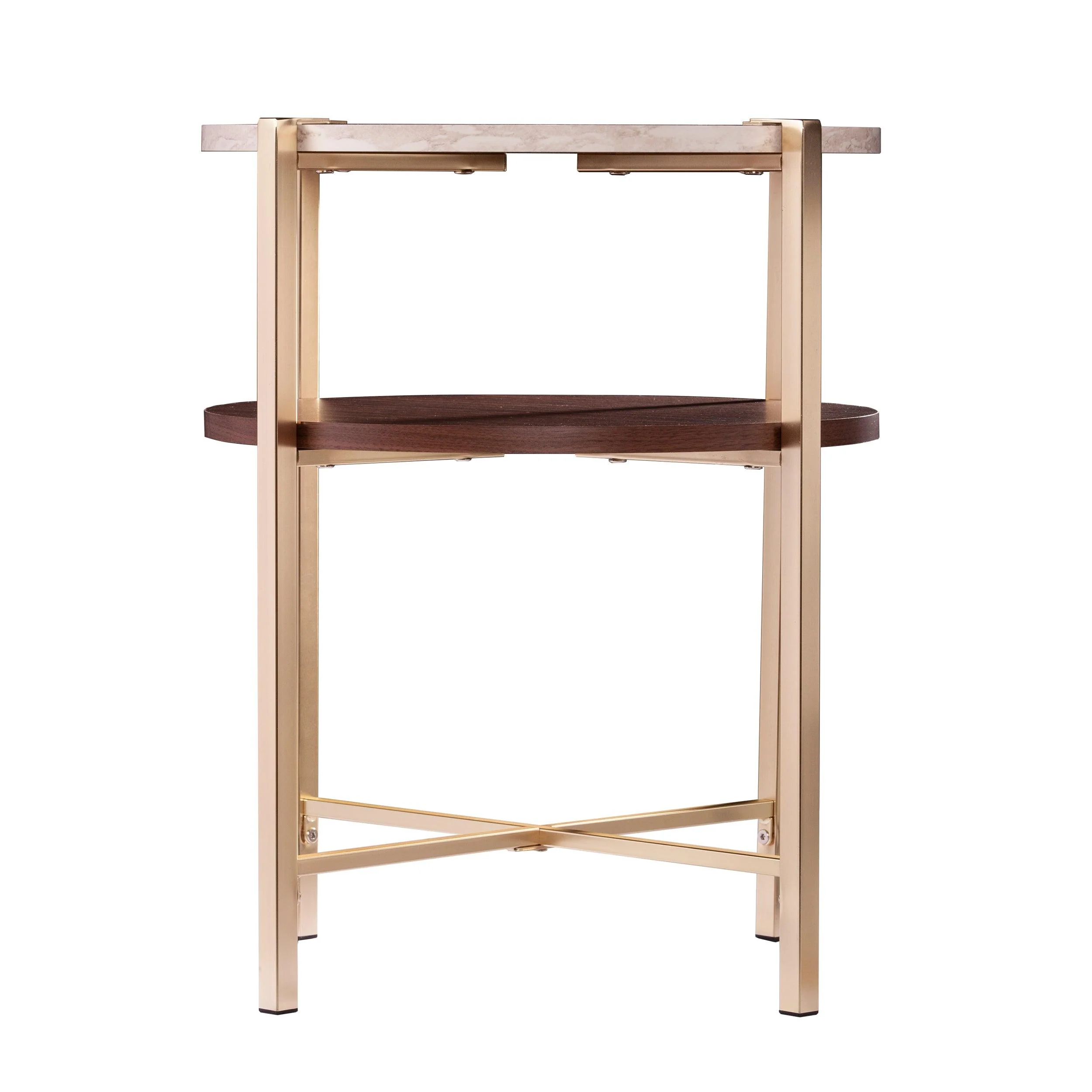 Ardmillan Round End Table w/ Faux Marble Top - Image 3