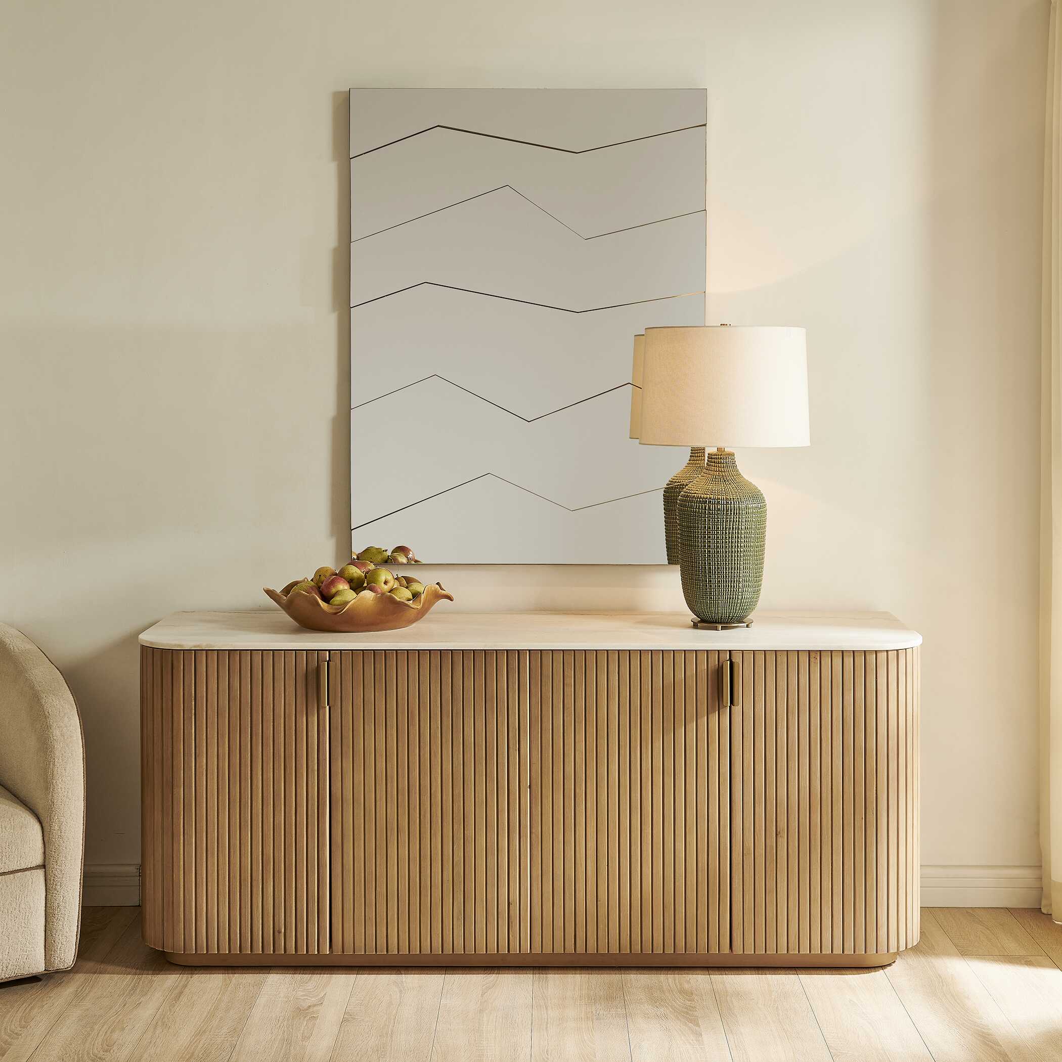 Arik 4 Door Walnut Cabinet - Image 2
