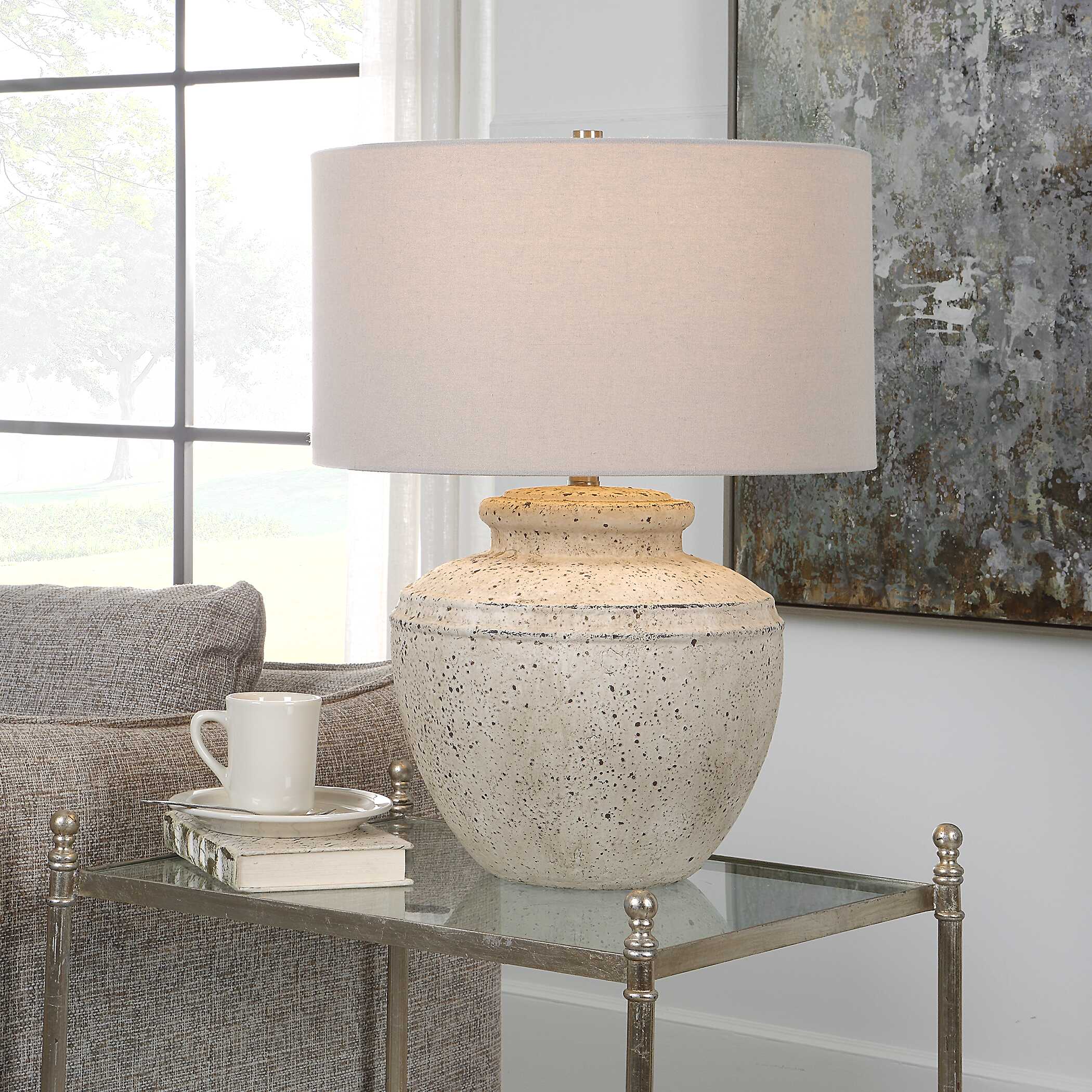 Artifact Aged Stone Table Lamp - Image 2