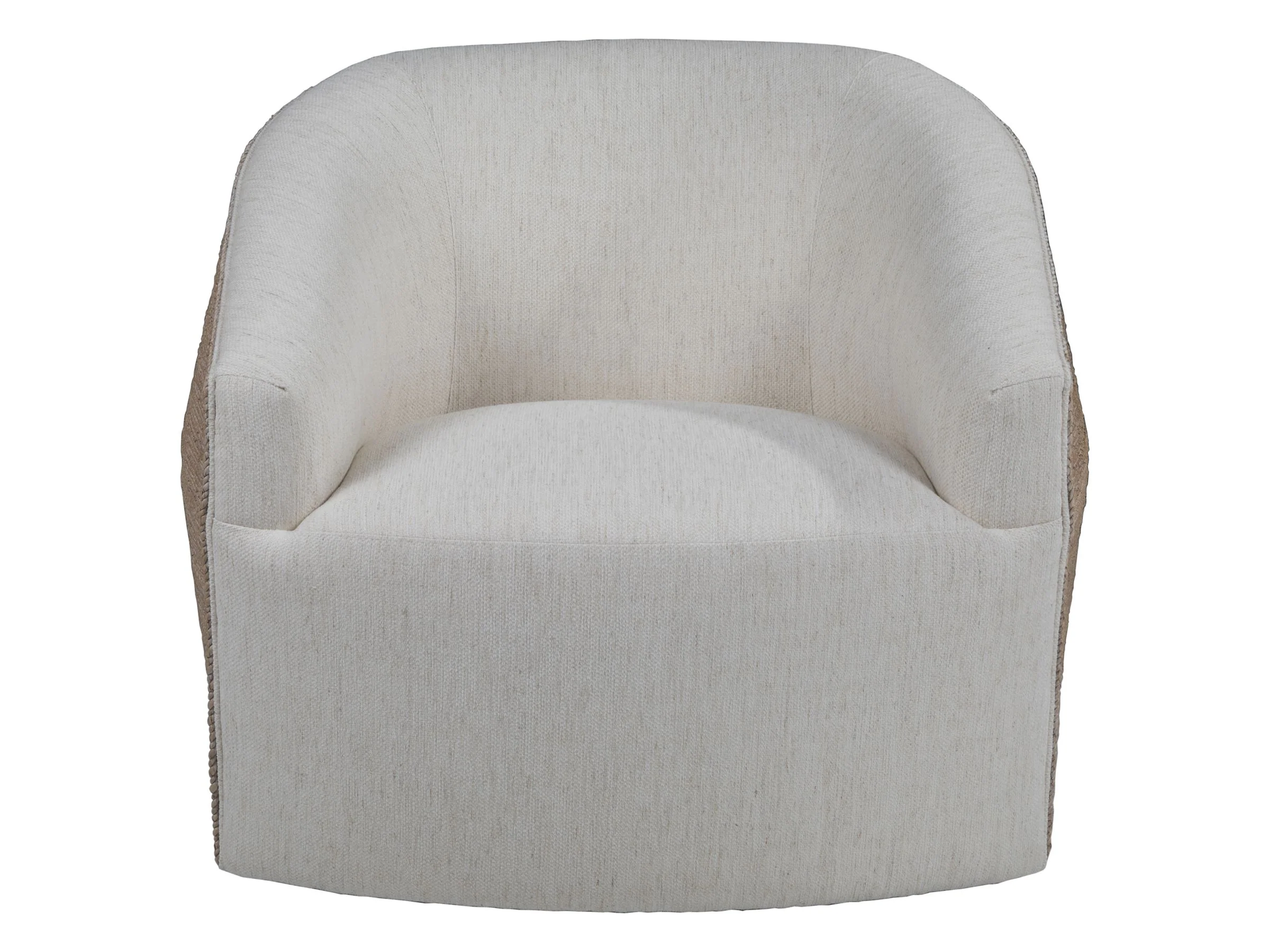 Natalie Woven Upholstered Swivel Chair - Image 3