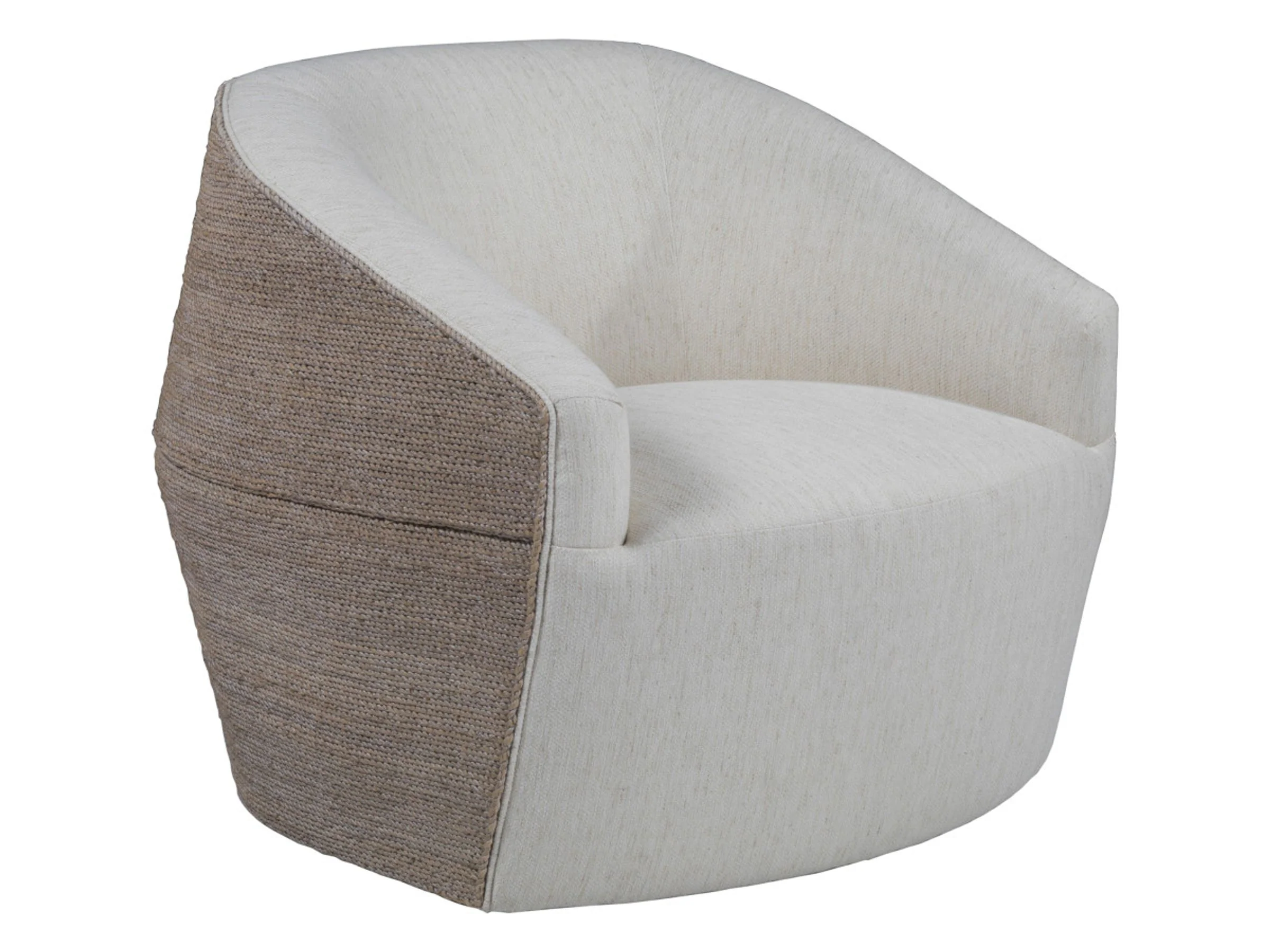 Natalie Woven Upholstered Swivel Chair - Image 4