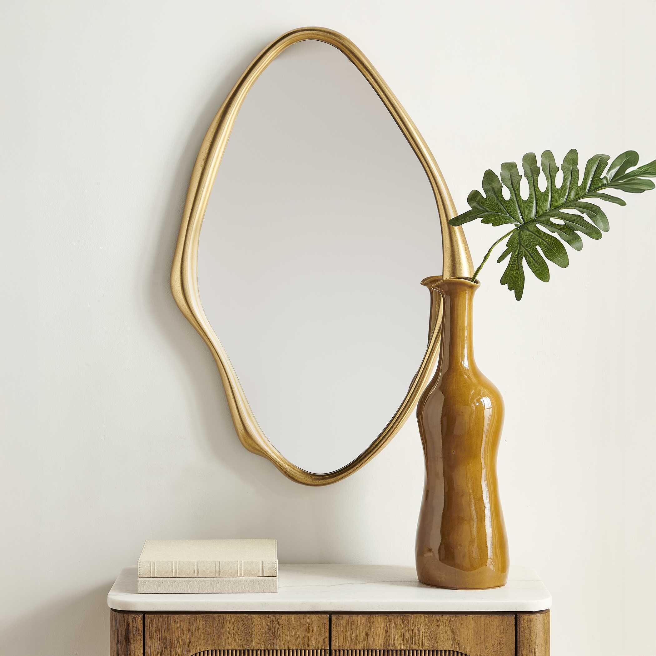 Aster Abstract Gold Mirror - Image 3