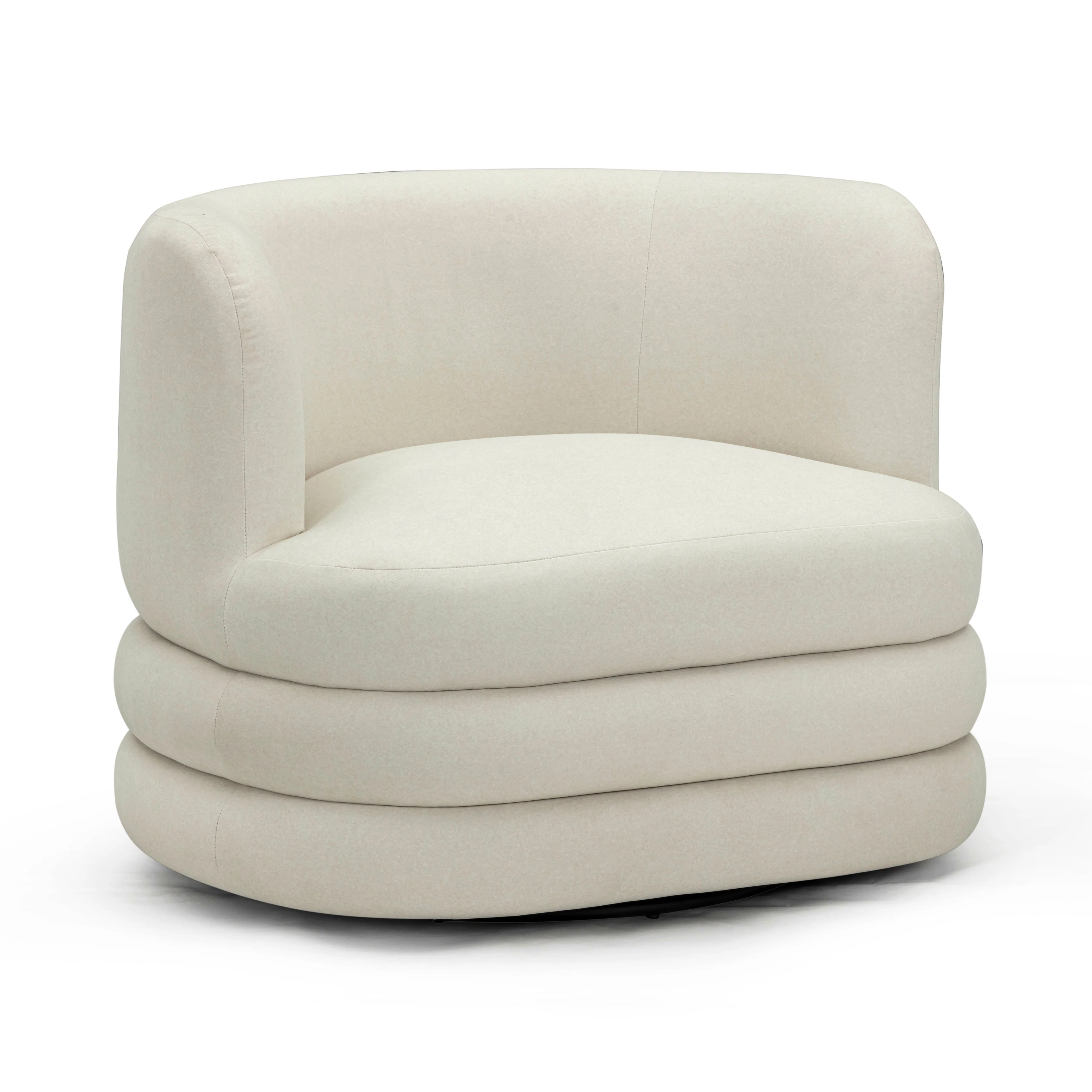 Astor Performance Faux Mohair Swivel Hotel Lounge Chair - Image 3