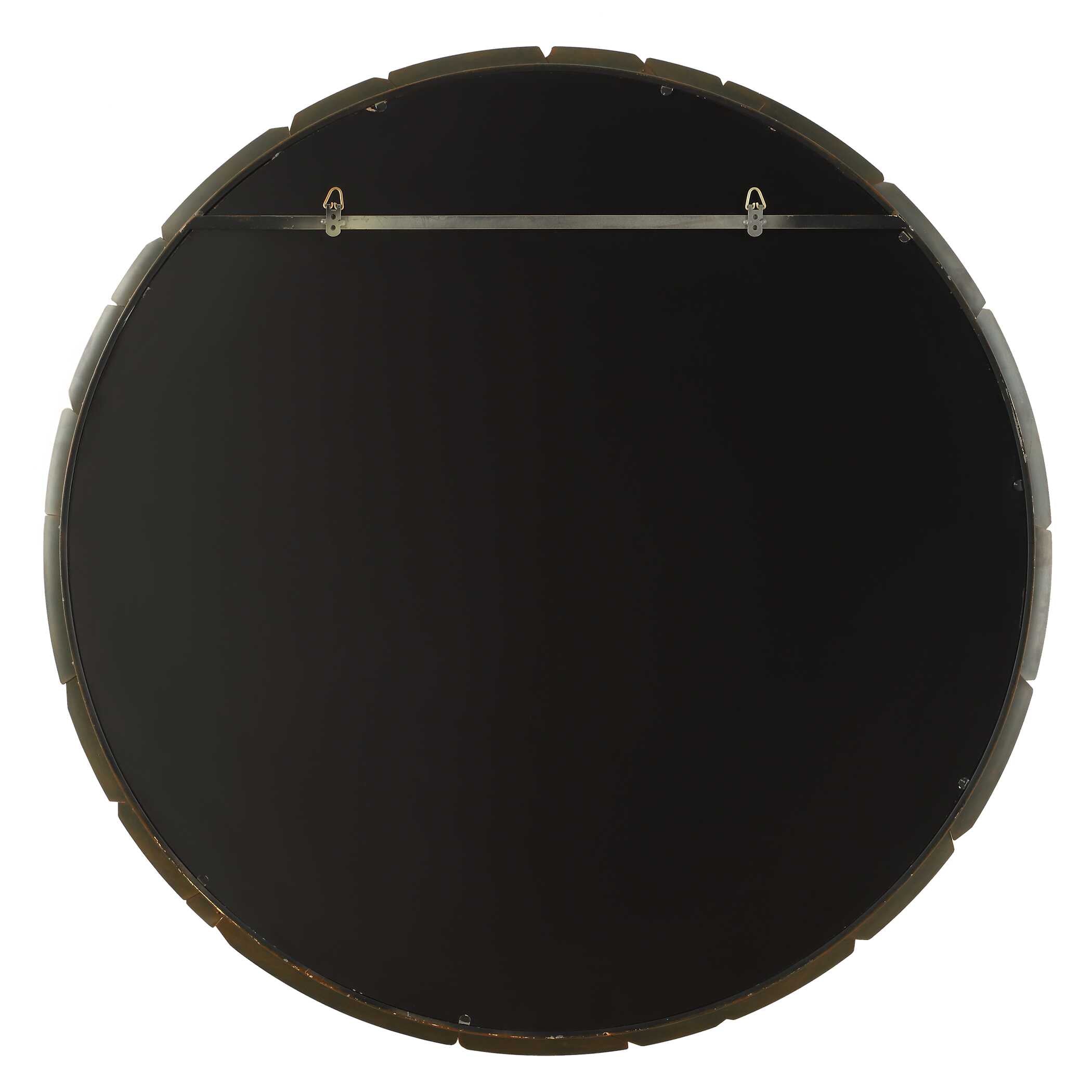 Auger Amber Glass Round Mirror - Image 6