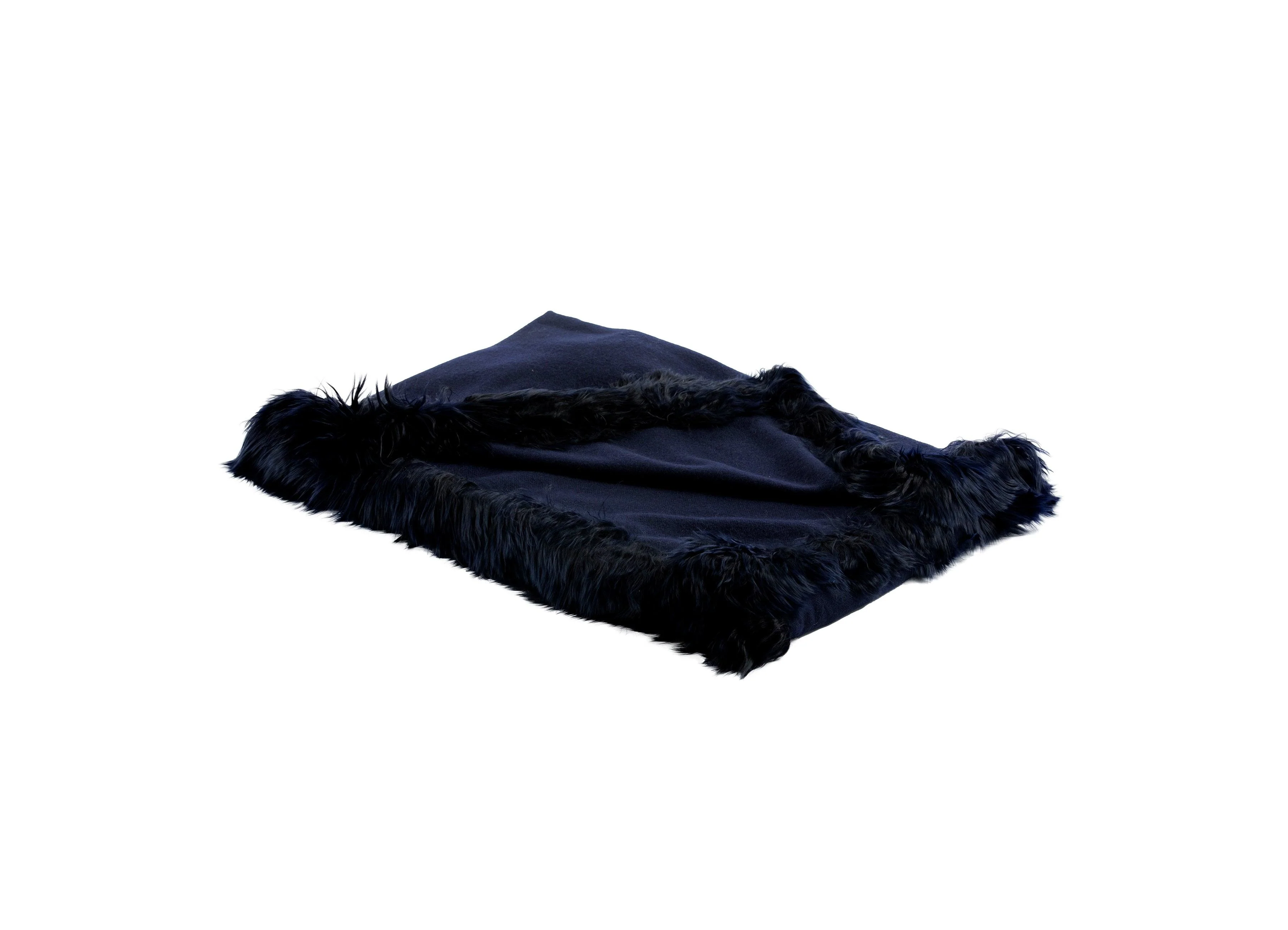 Baby Alpaca Woven Throw w/ Alpaca Fur Trim - Image 5