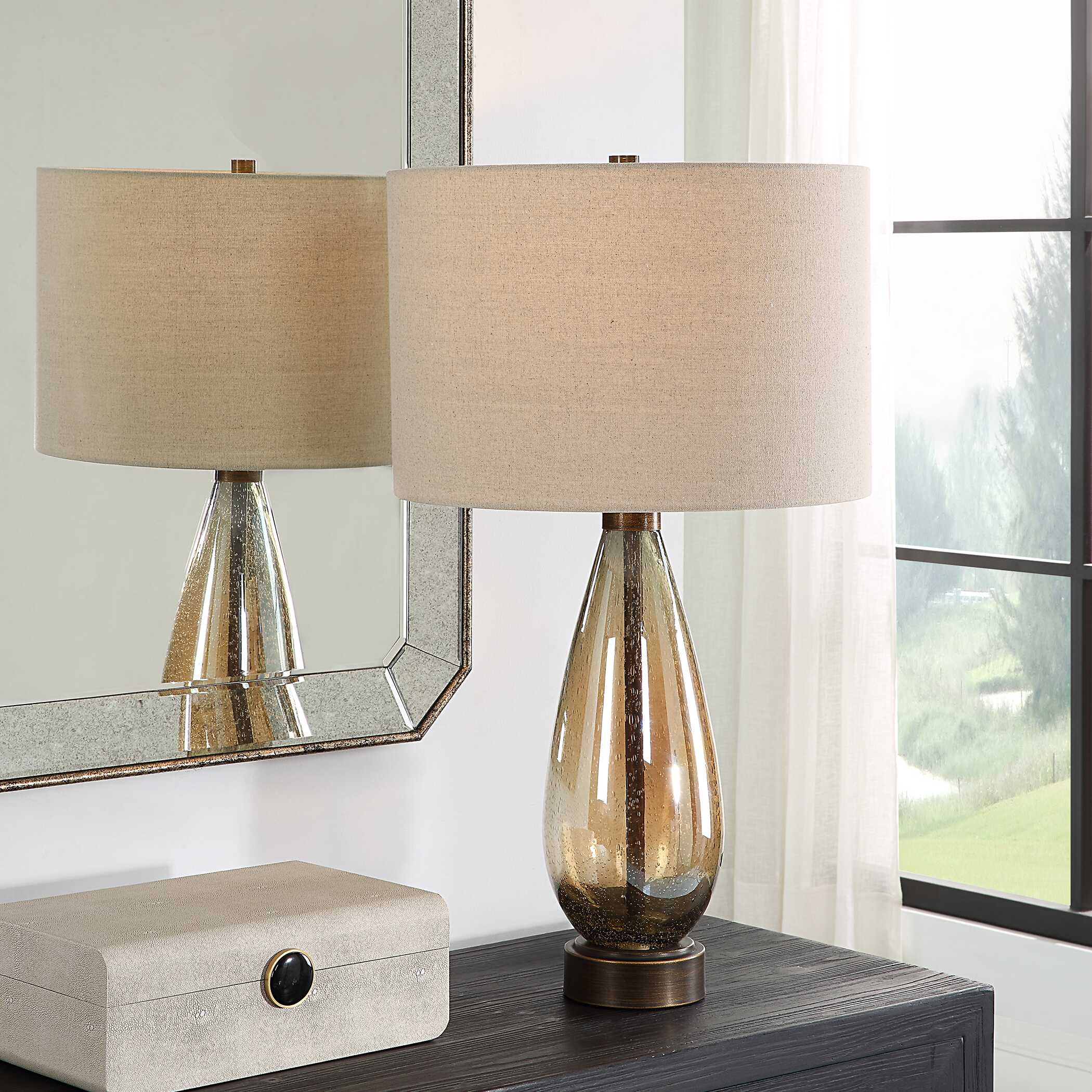 Baltic Teardrop Glass Table Lamp - Image 2