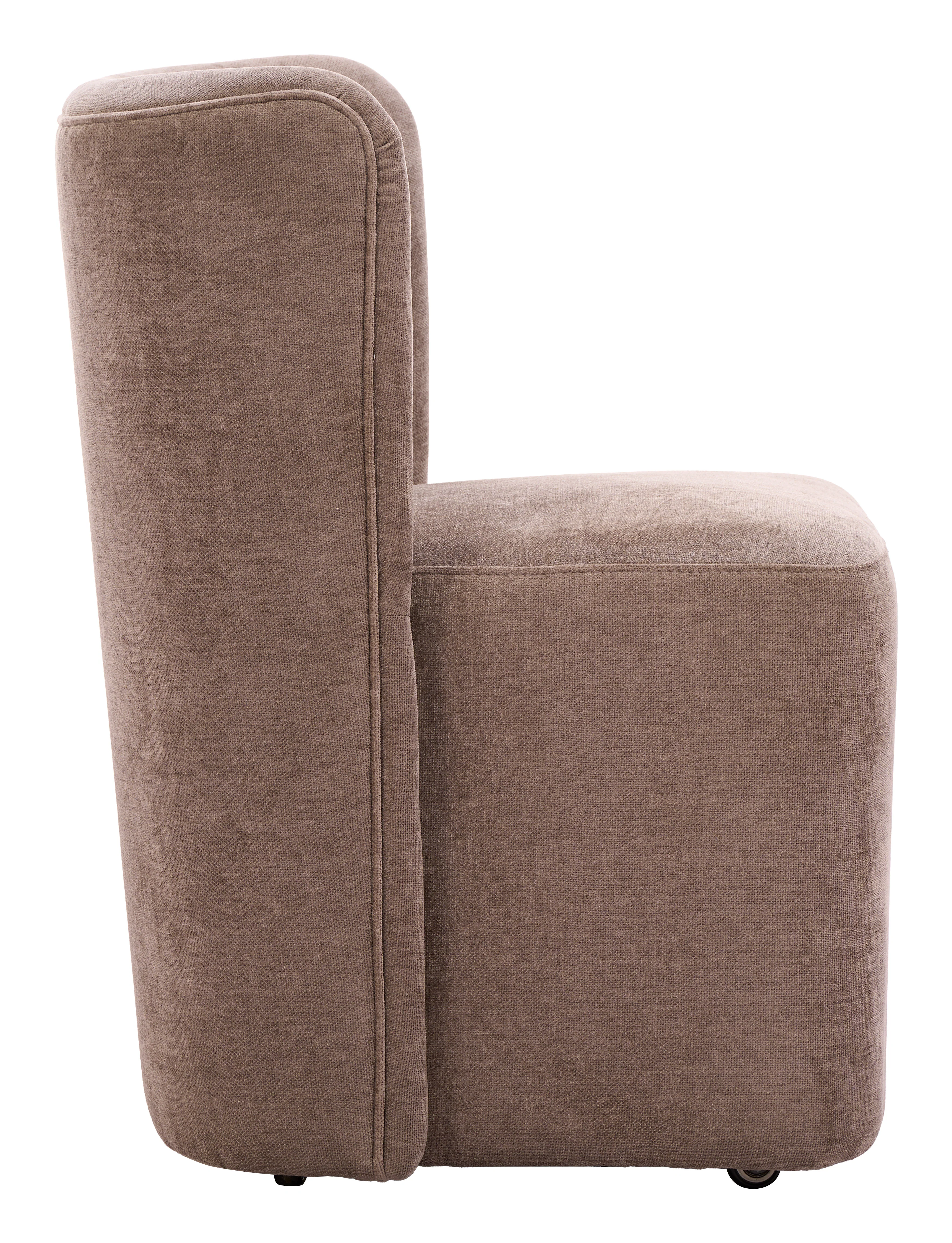 Bambun Dining Chair with Wheels Taupe - Image 2