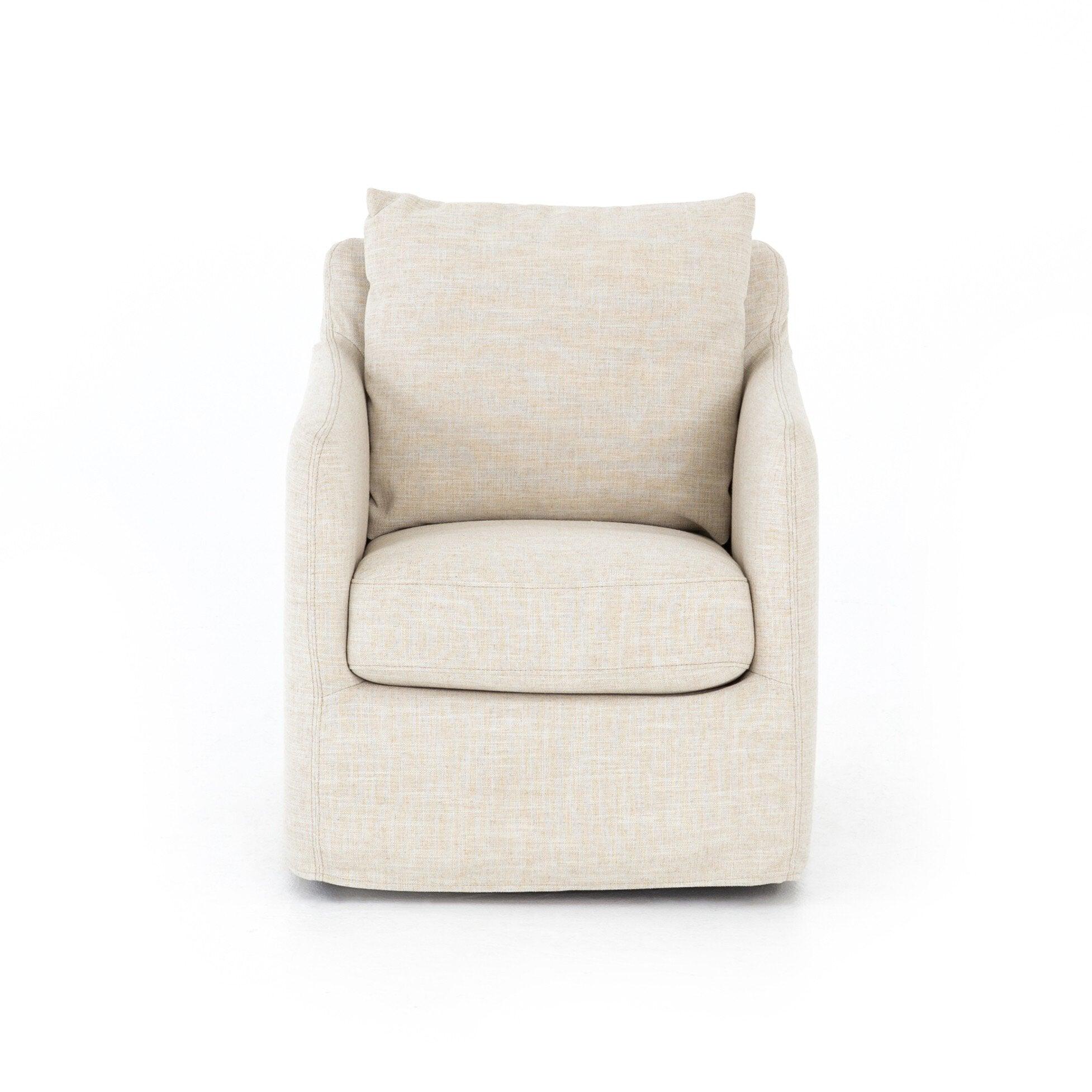 Banks Slipcover Swivel Chair - Image 2