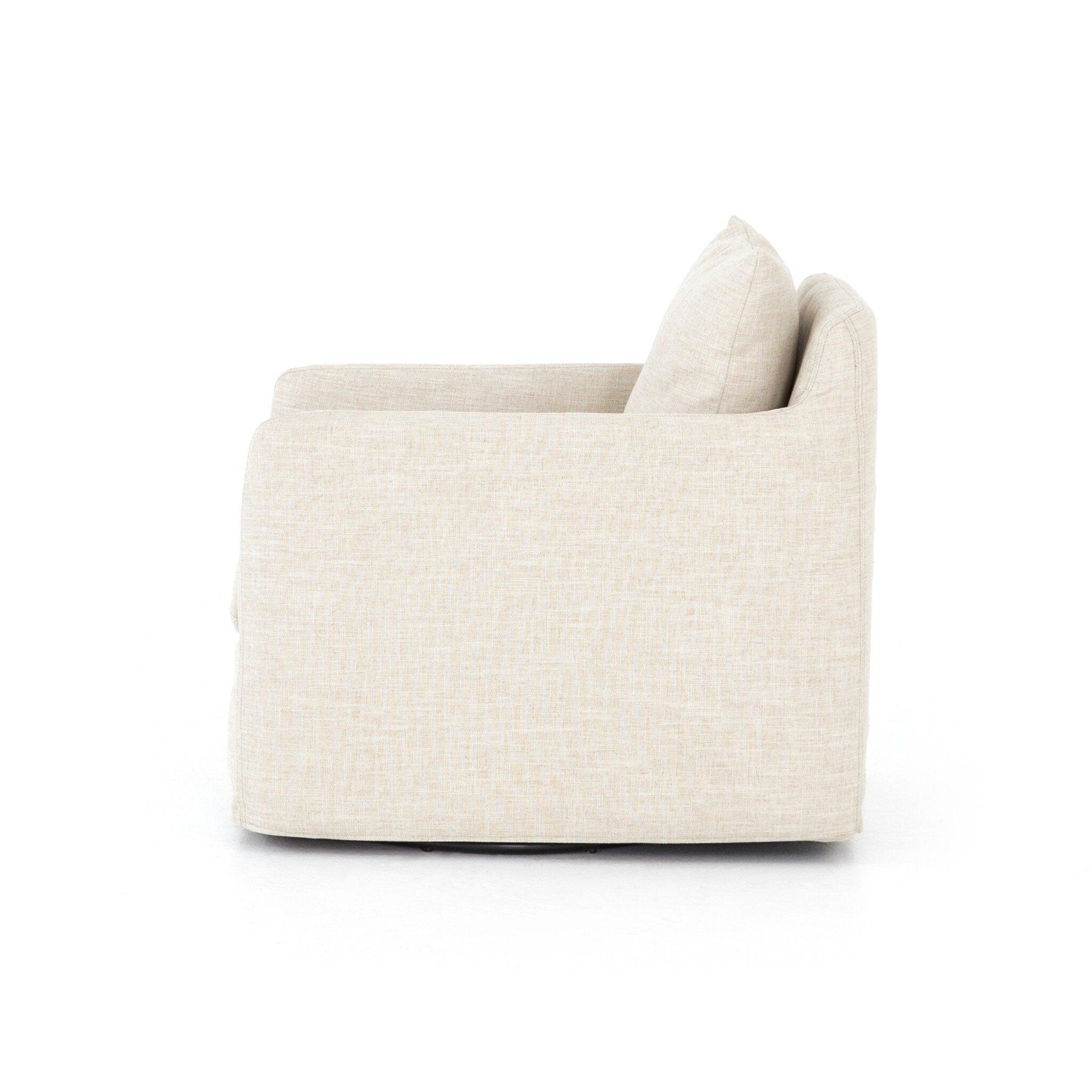 Banks Slipcover Swivel Chair - Image 3