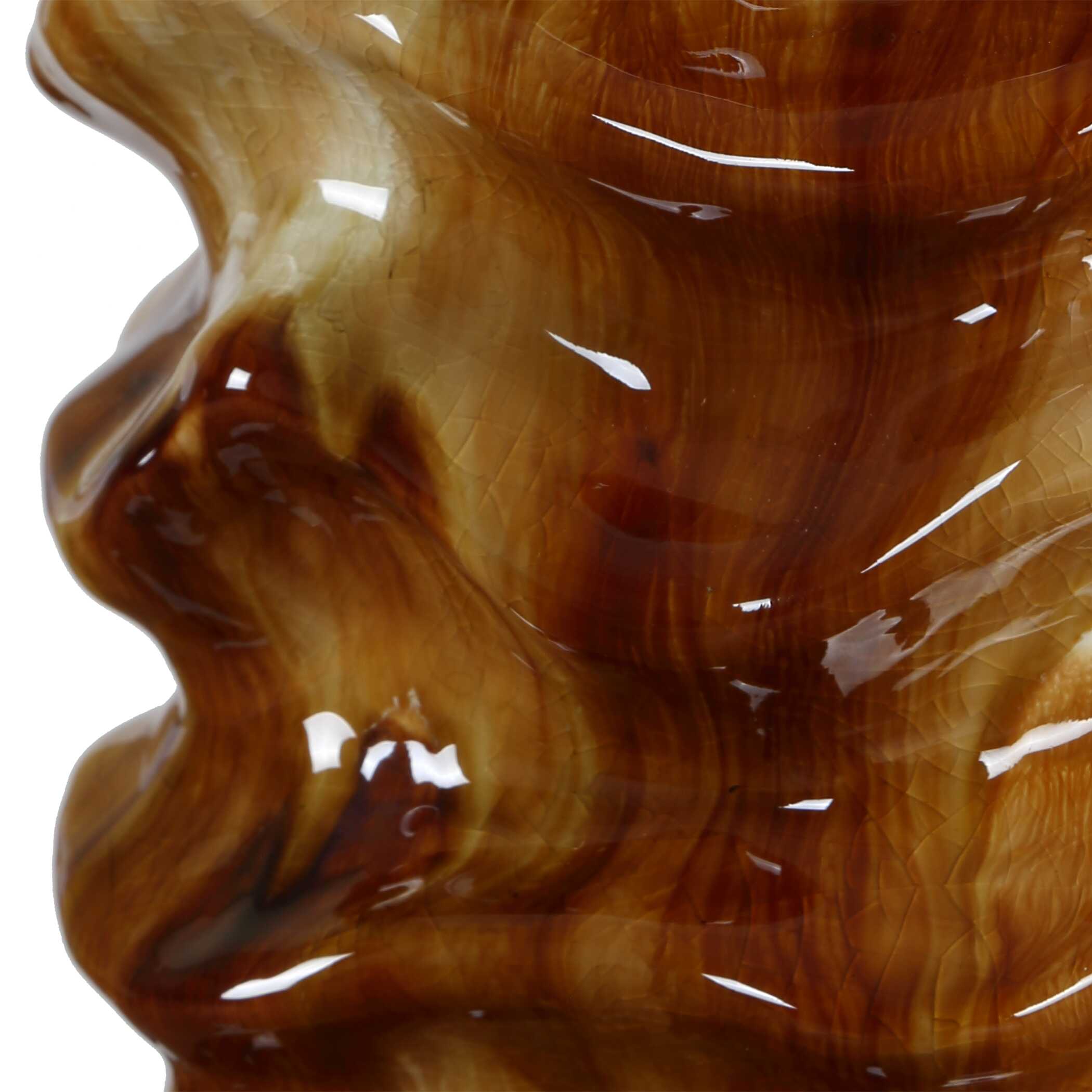 Bassa Brown Cream Glazed Table Lamp - Image 6