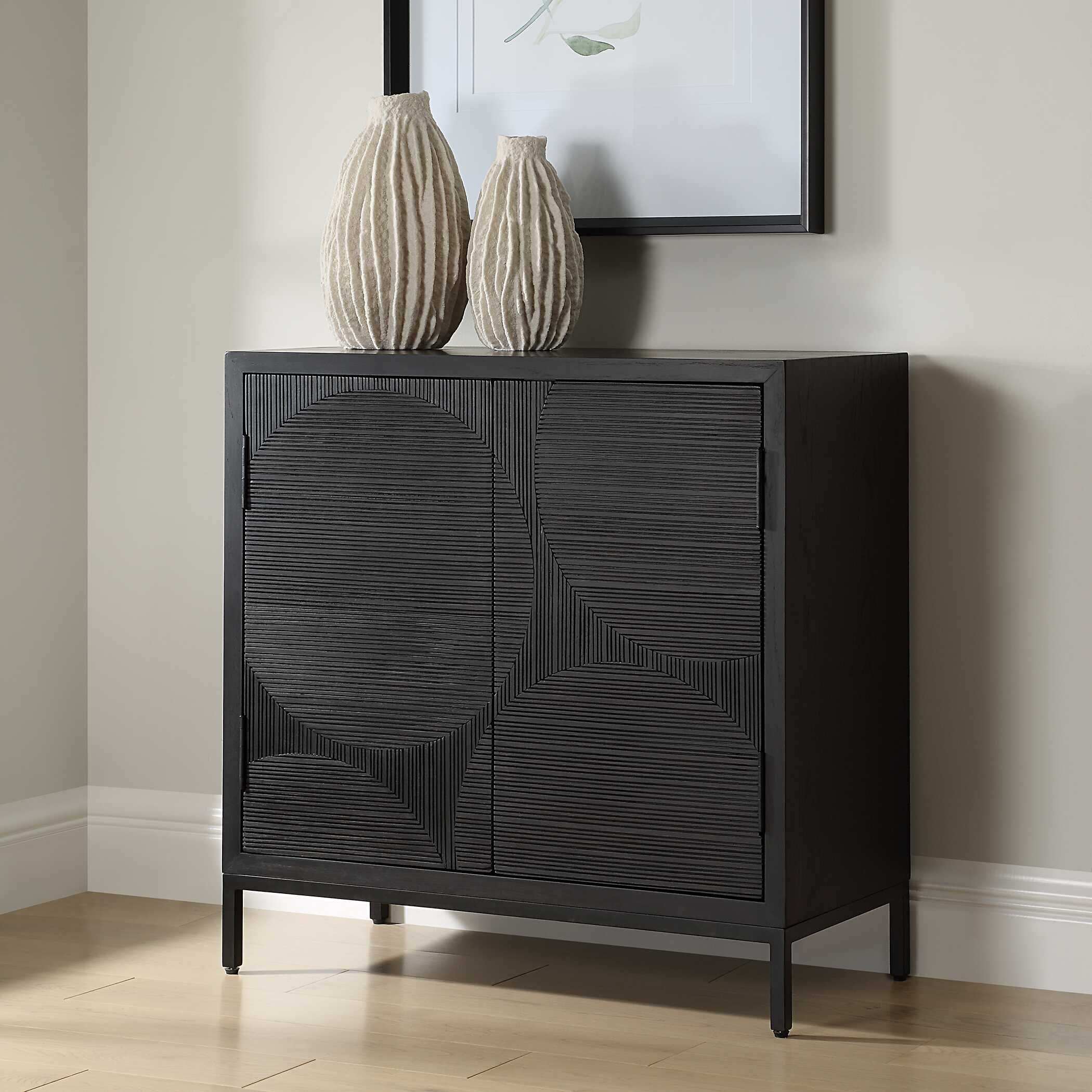 Beswick Black 2 Door Cabinet - Image 3
