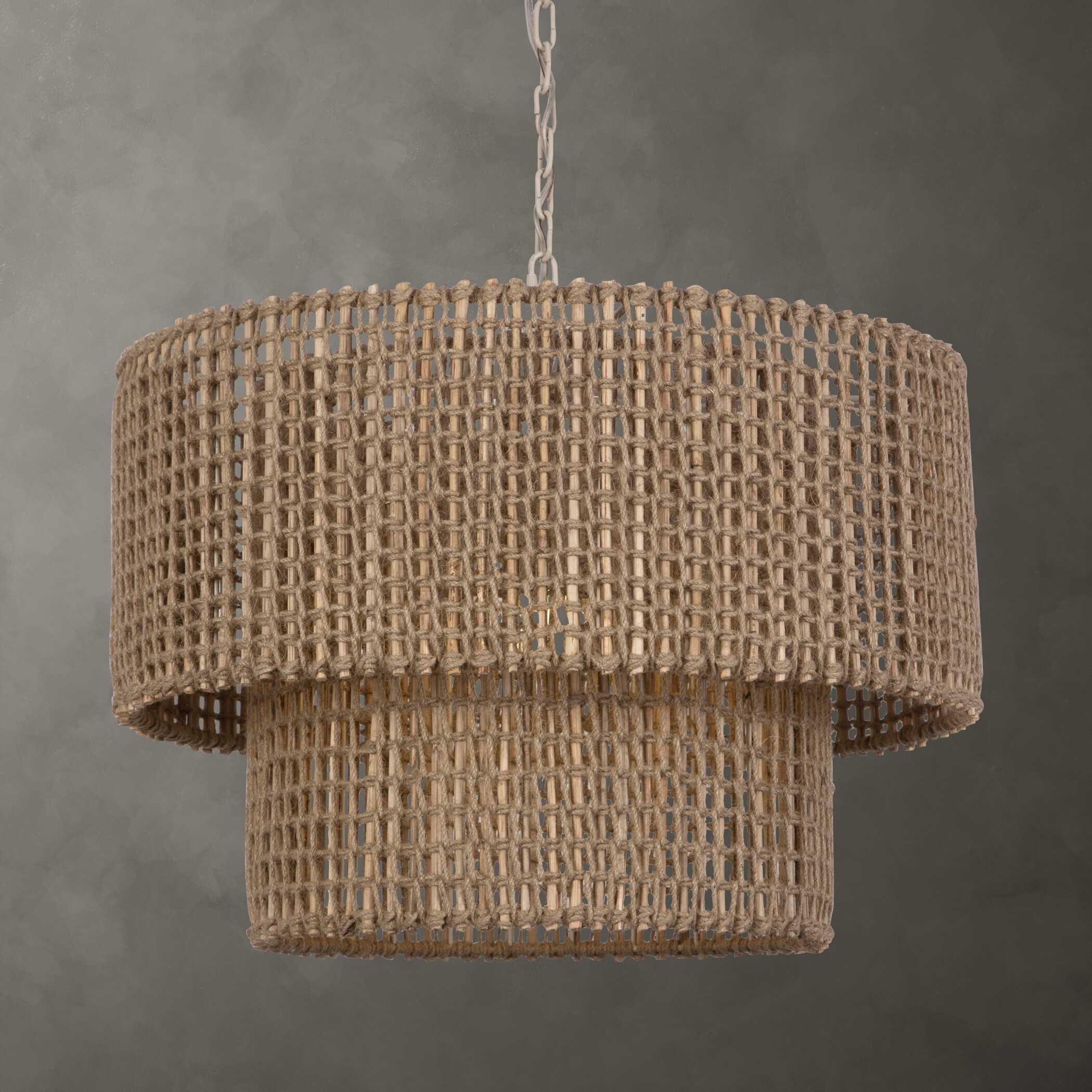 Biswas Woven Jute 1 Light Pendant - Image 3
