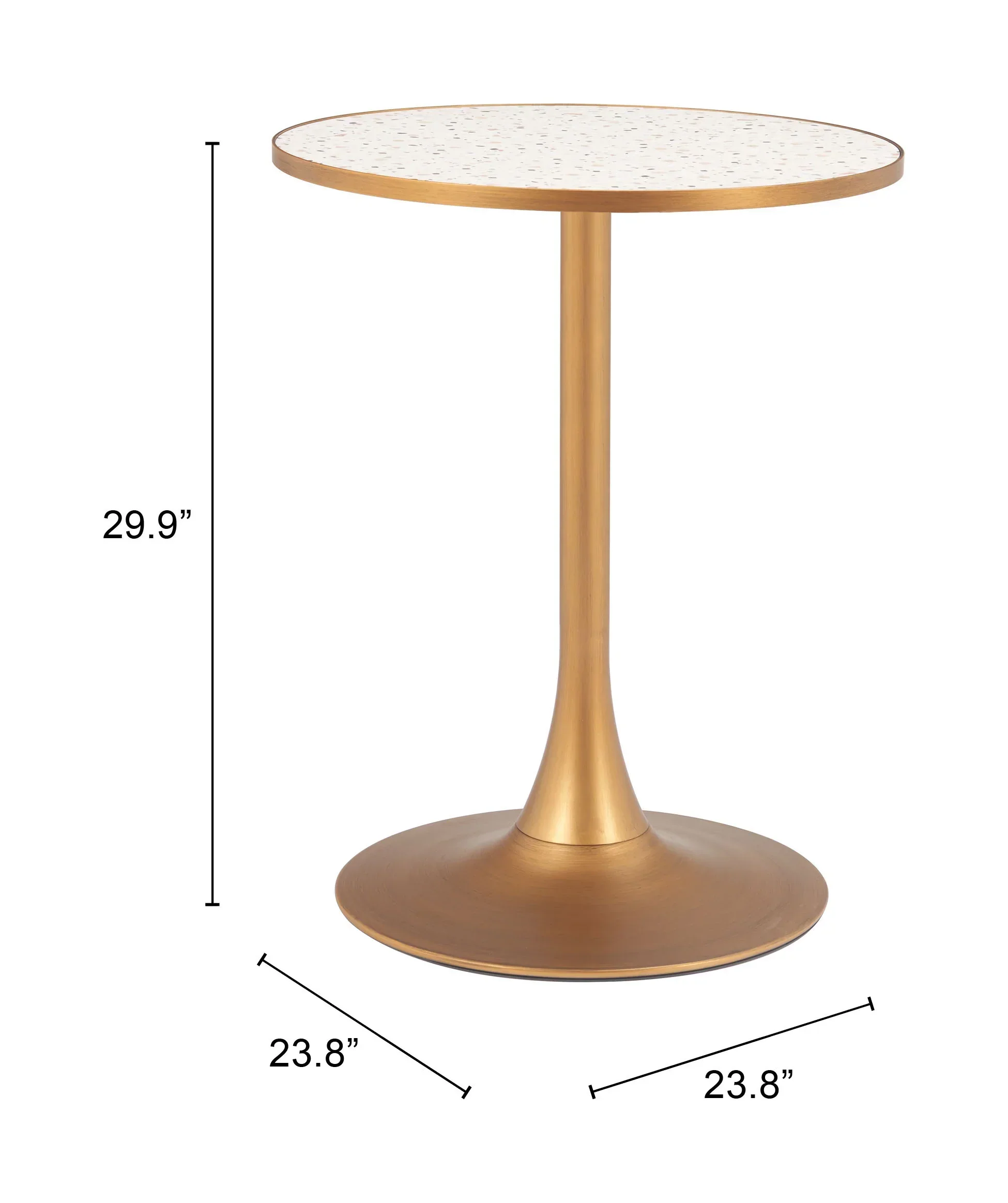 Bite Bistro Table Beige & Gold - Image 3