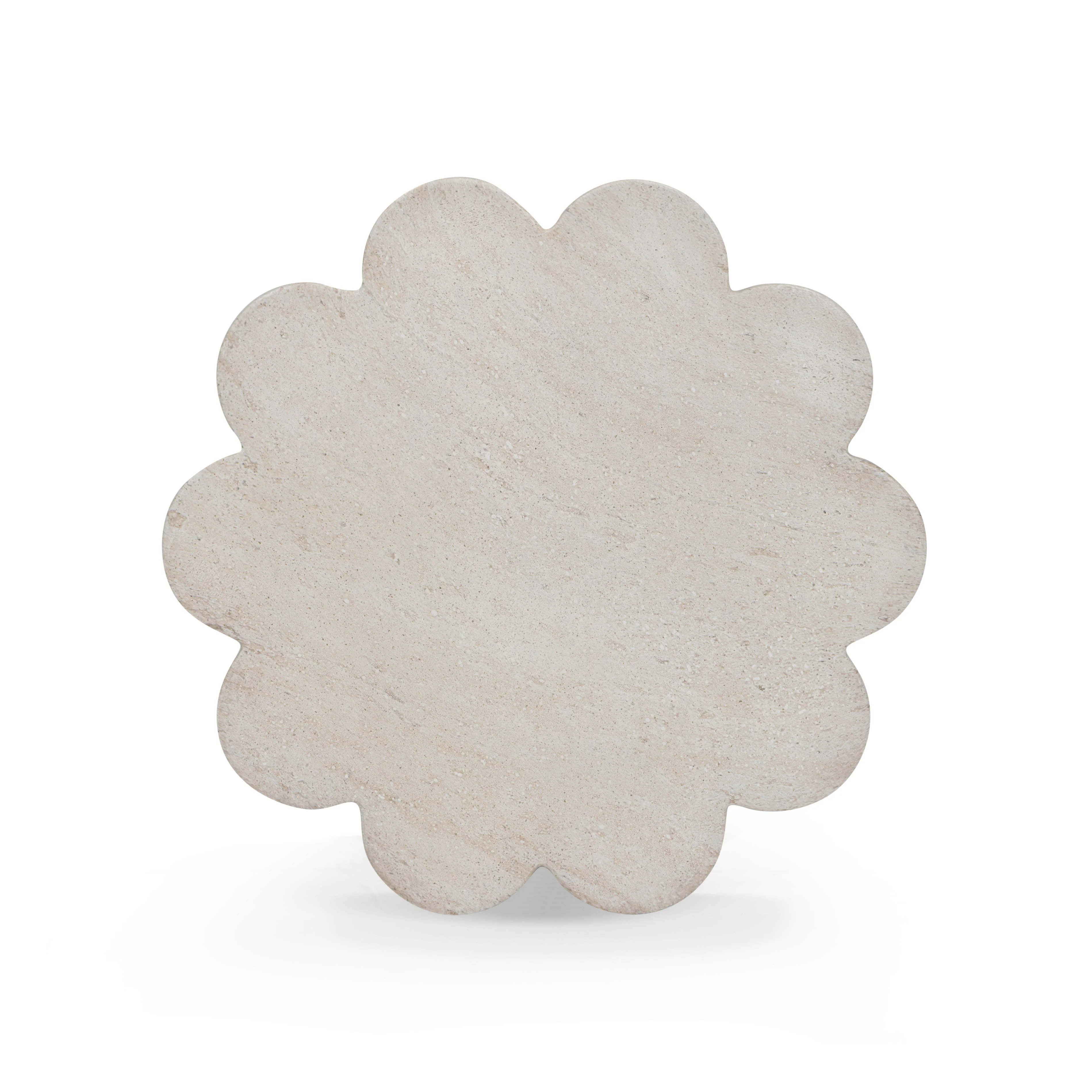 Blossom Faux Travertine Indoor/Outdoor Concrete Side Table - Image 5