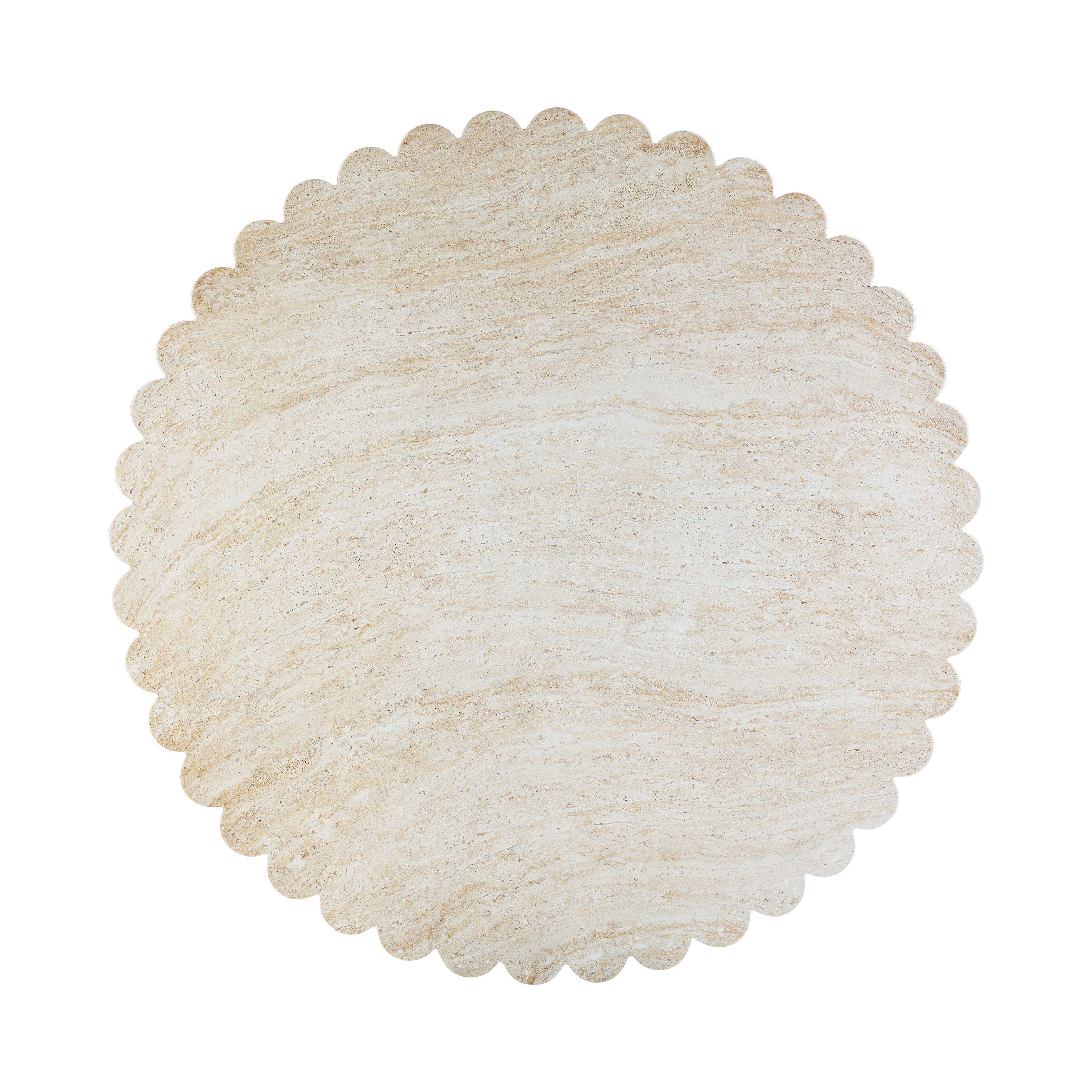 Blossom Washed Travertine Finish Indoor / Outdoor 54" Round Dining Table - Image 4