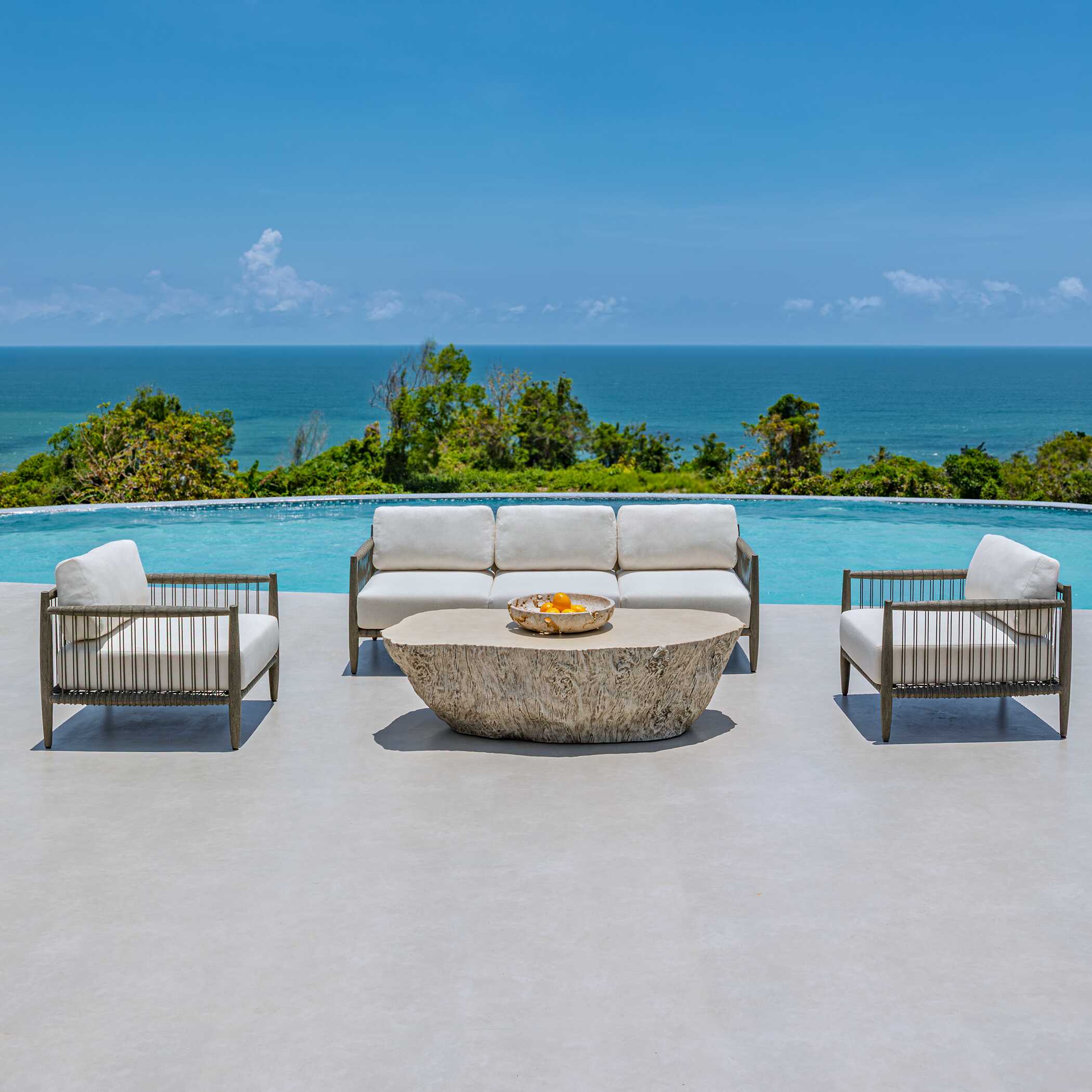 Borneo White Outdoor Lounge Chair - Image 6